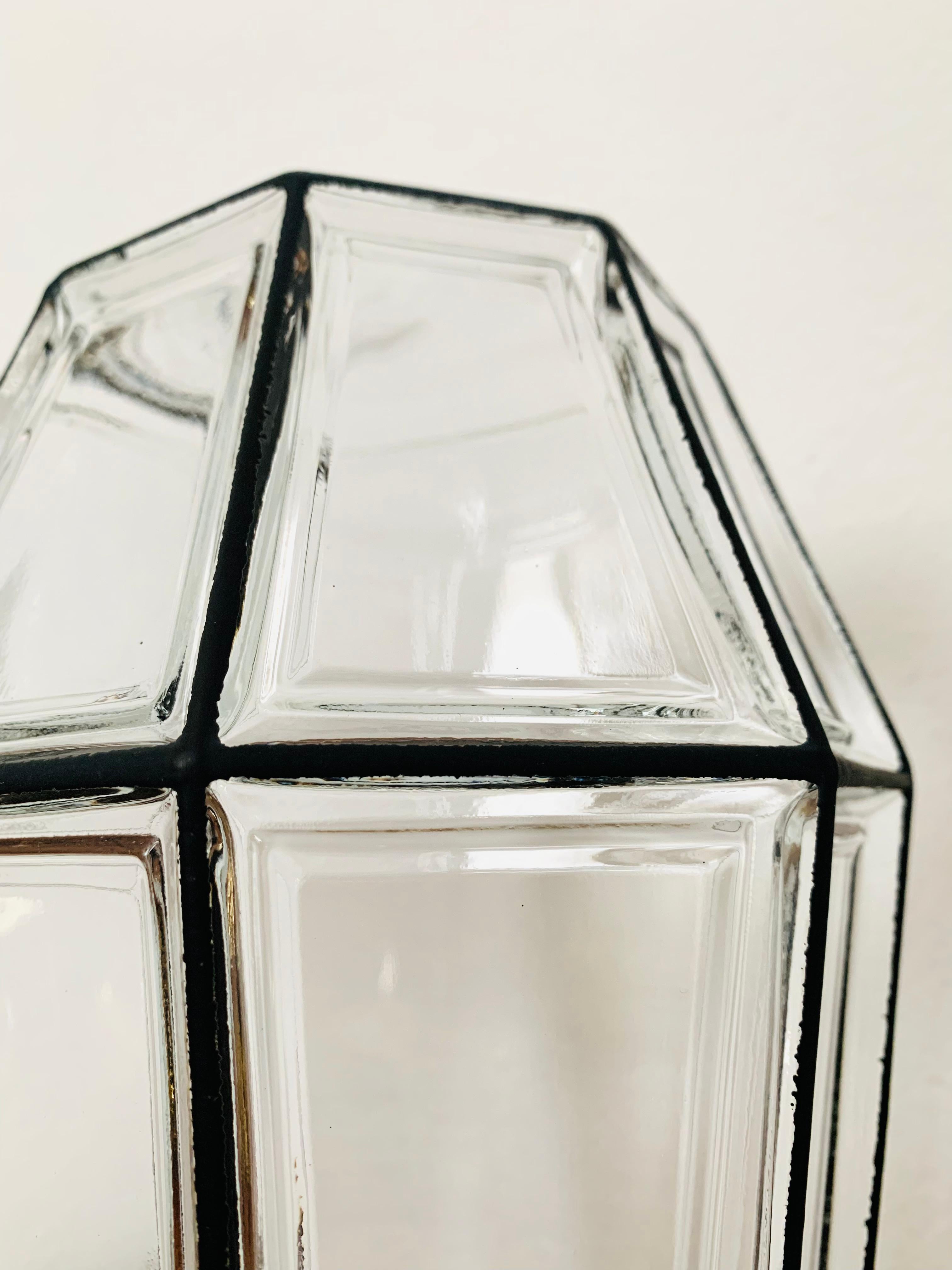 Glass Wall Lamp by Glashütte Limburg For Sale 6