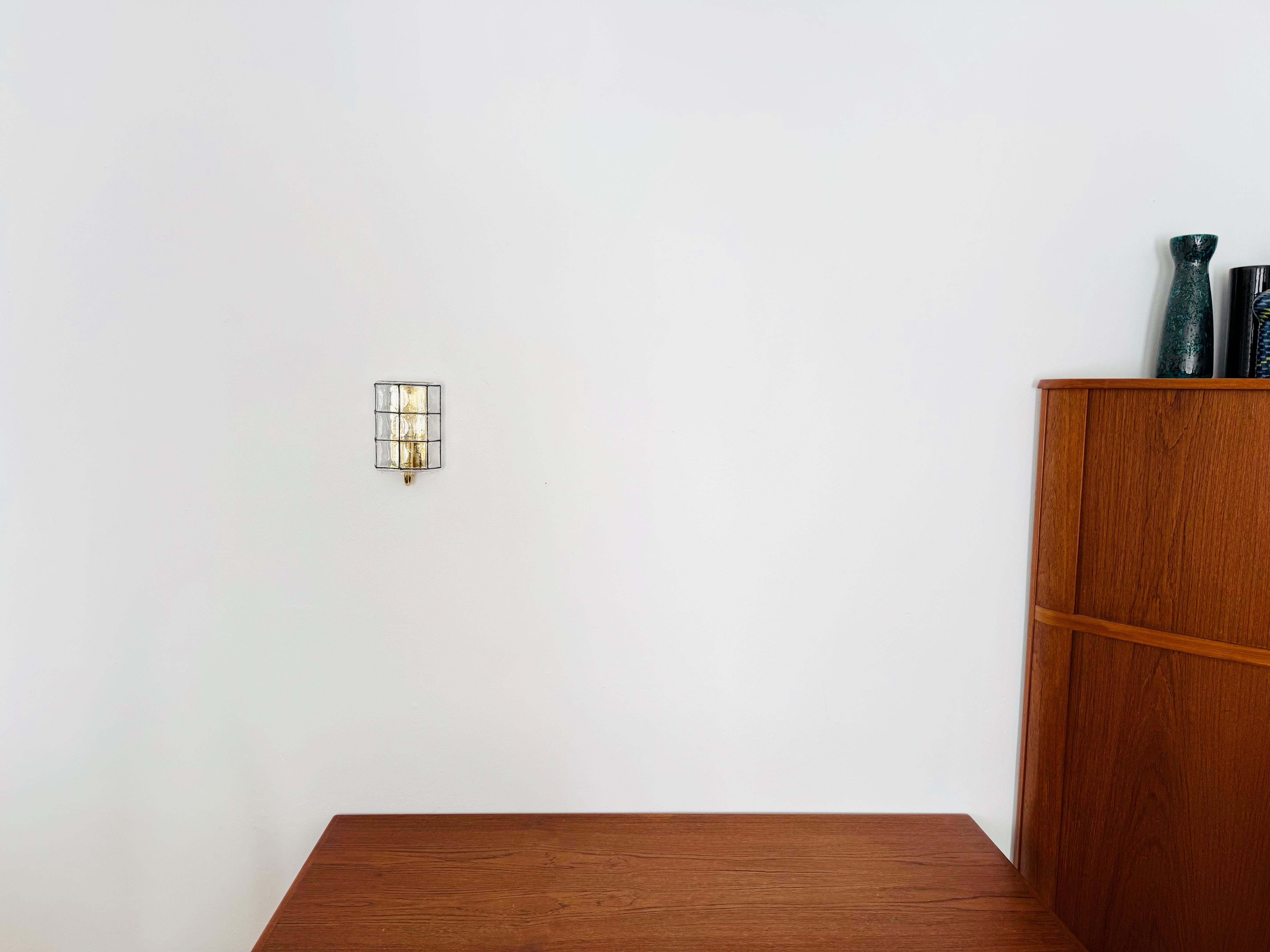 Lámpara de pared de cristal de Glashütte Limburg Metal en venta