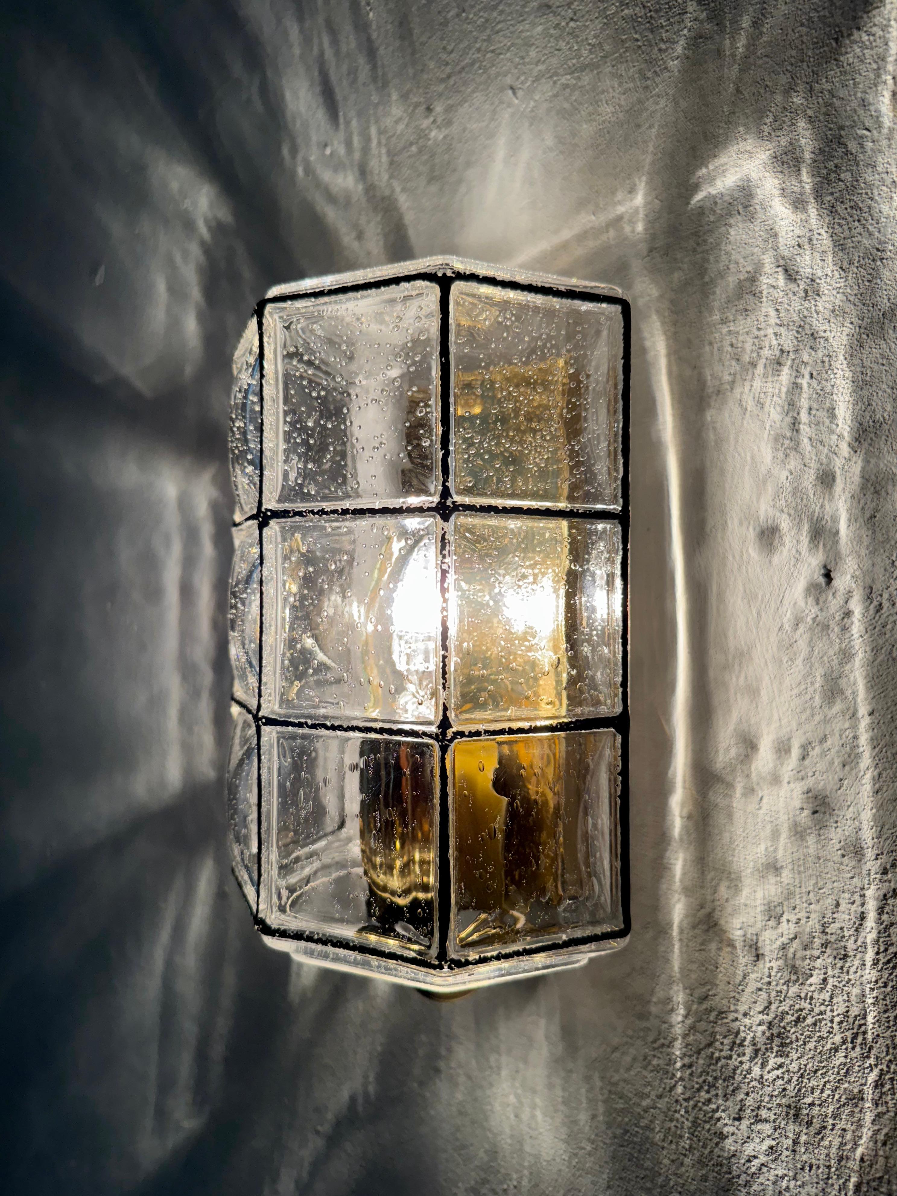 Lámpara de pared de cristal de Glashütte Limburg en venta 2