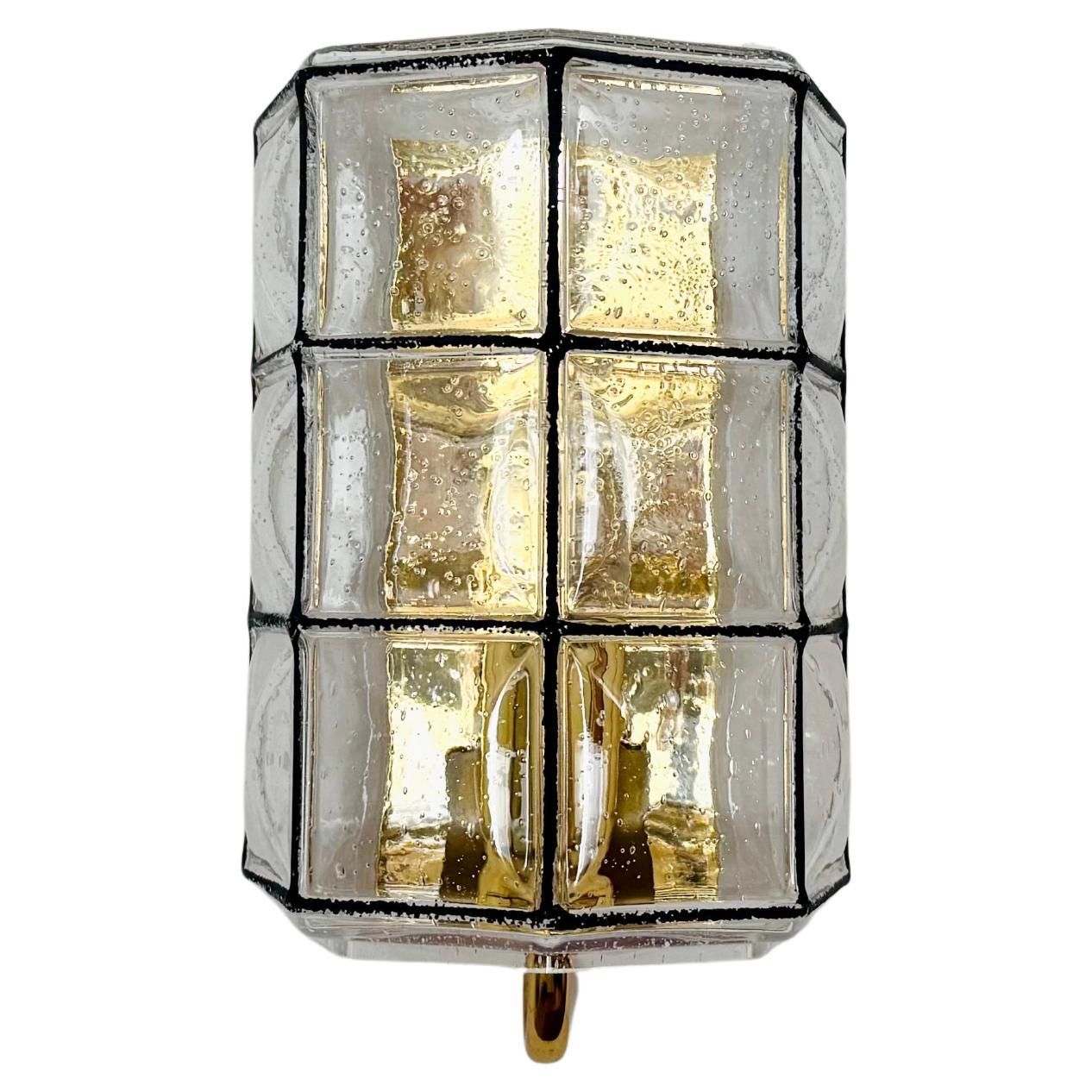 Glass Wall Lamp by Glashütte Limburg