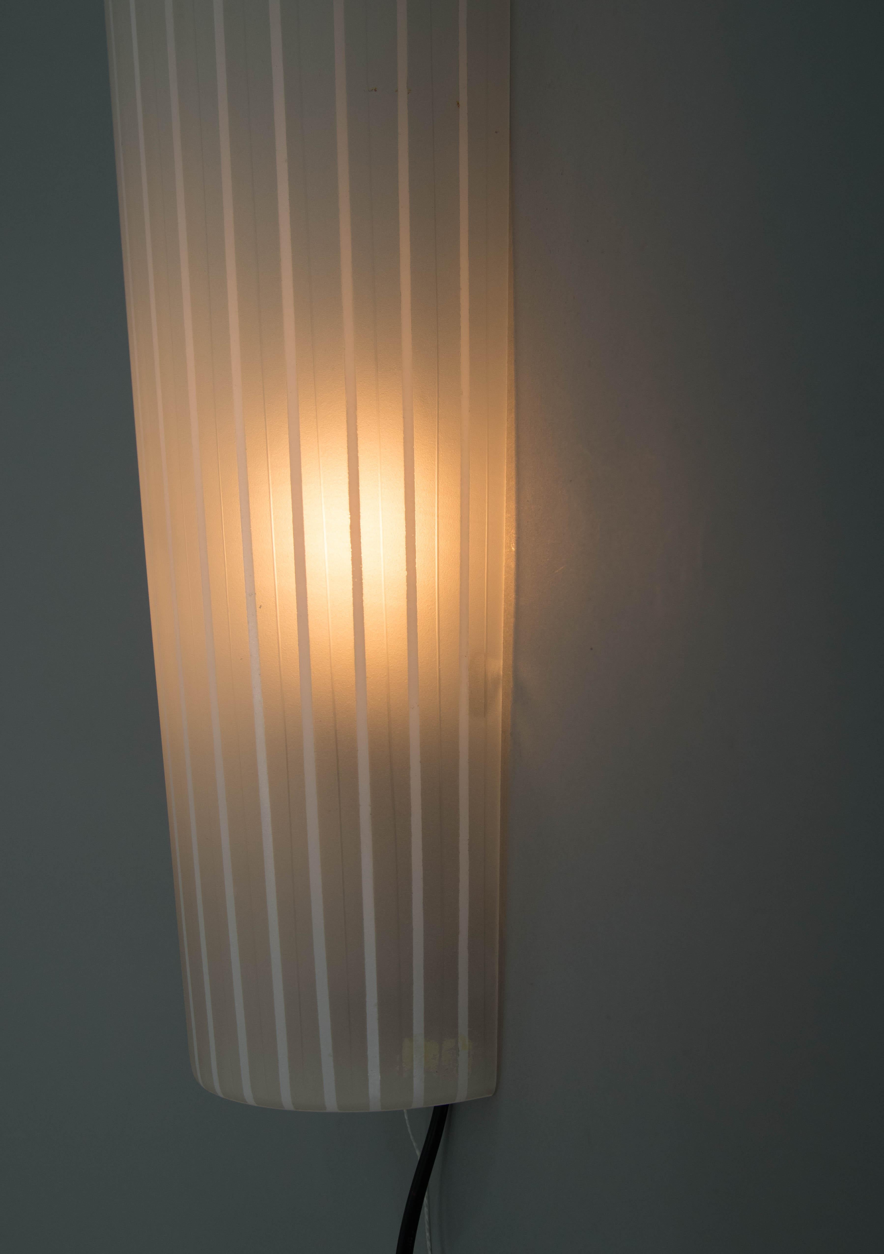 Glass Wall Lamp, Europe, 1970s For Sale 2
