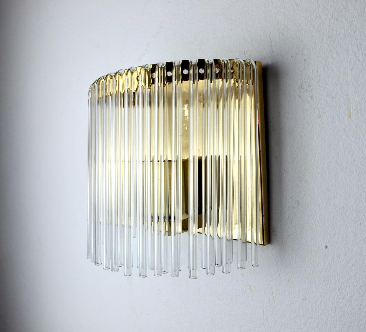 Glass wall lamp Venini Italy 1970 In Good Condition For Sale In BARCELONA, ES