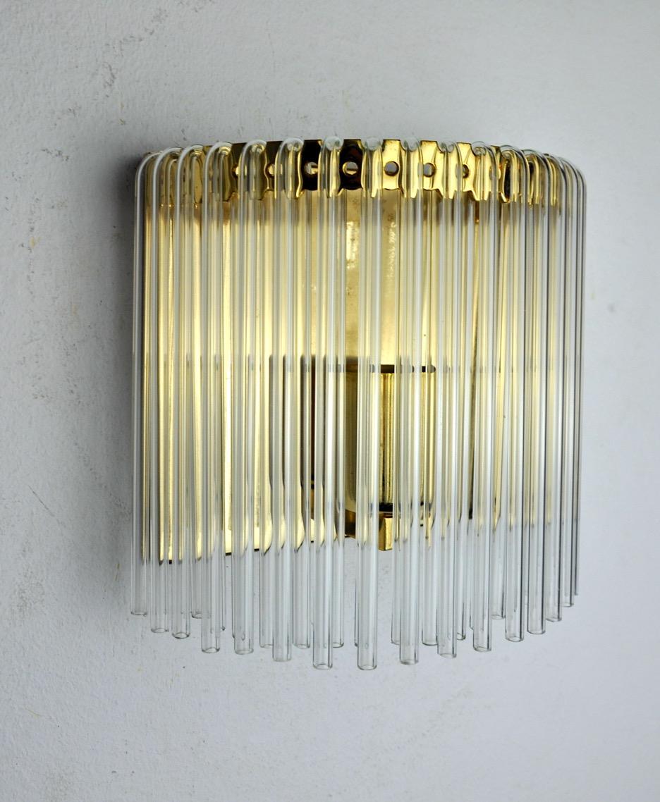 Late 20th Century Glass wall lamp Venini Italy 1970 For Sale