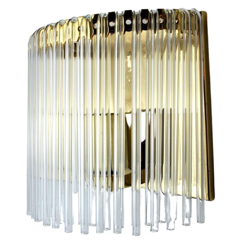 Glass wall lamp Venini Italy 1970 For Sale