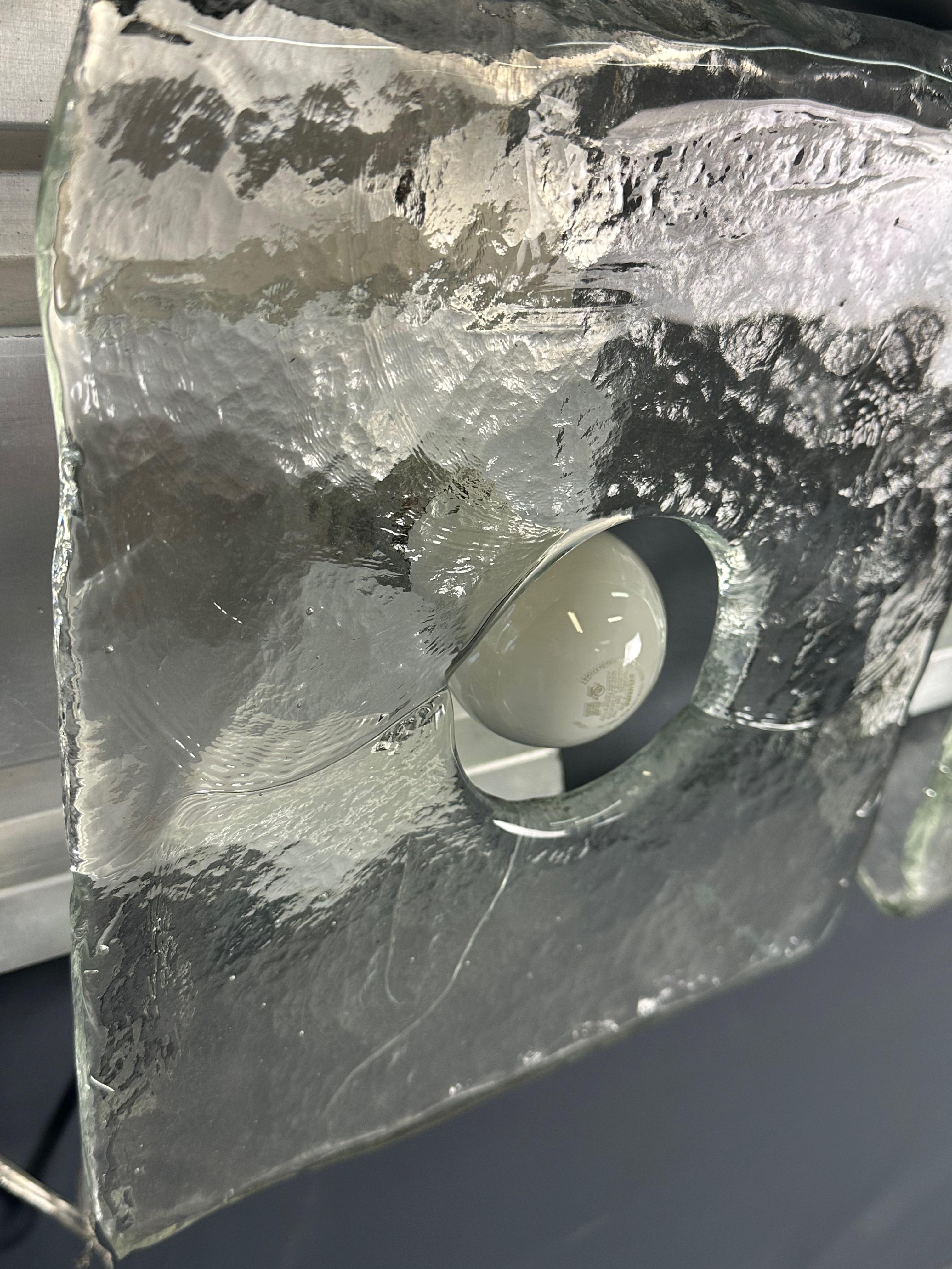 European Pair of Glass Wall Lights by Carlo Nason Kalmar Franken, 1960s For Sale