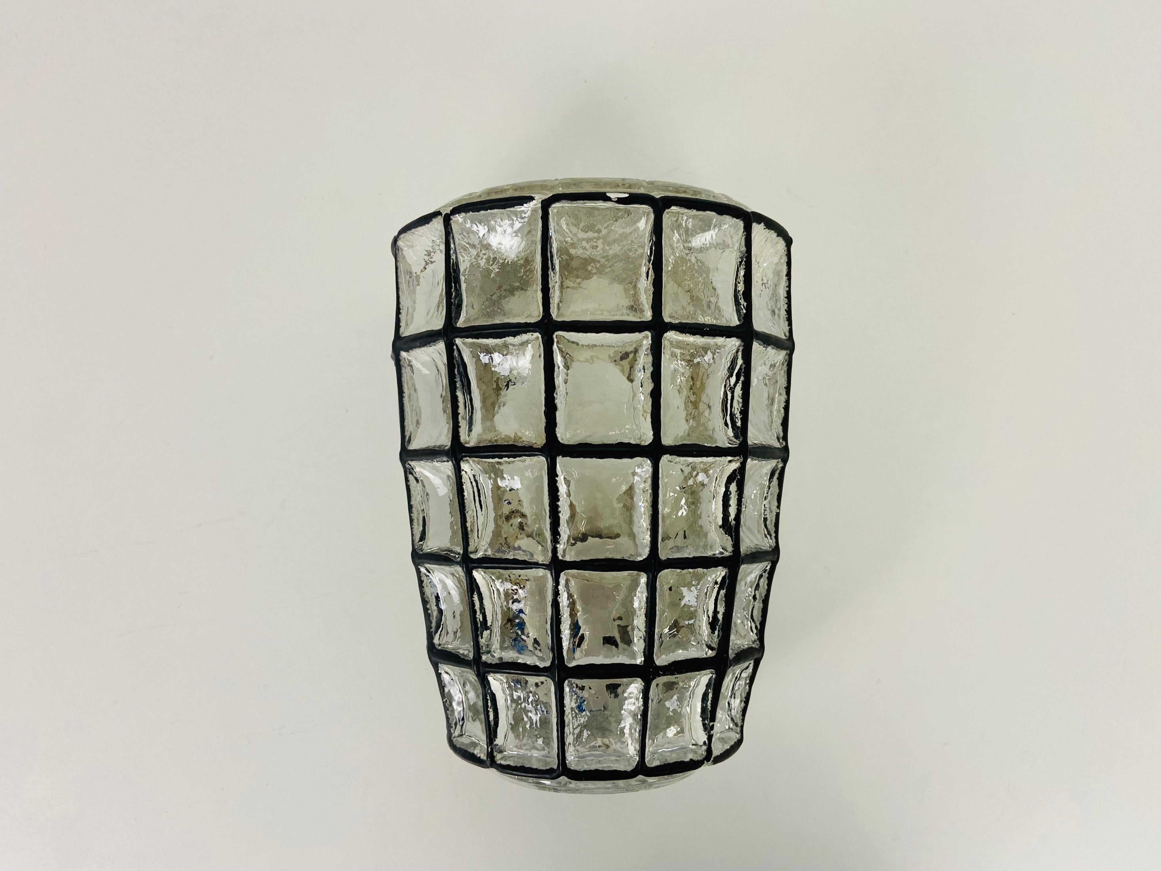 Mid-Century Modern Glass Wall Light by Limburg, 1970s, Germany For Sale