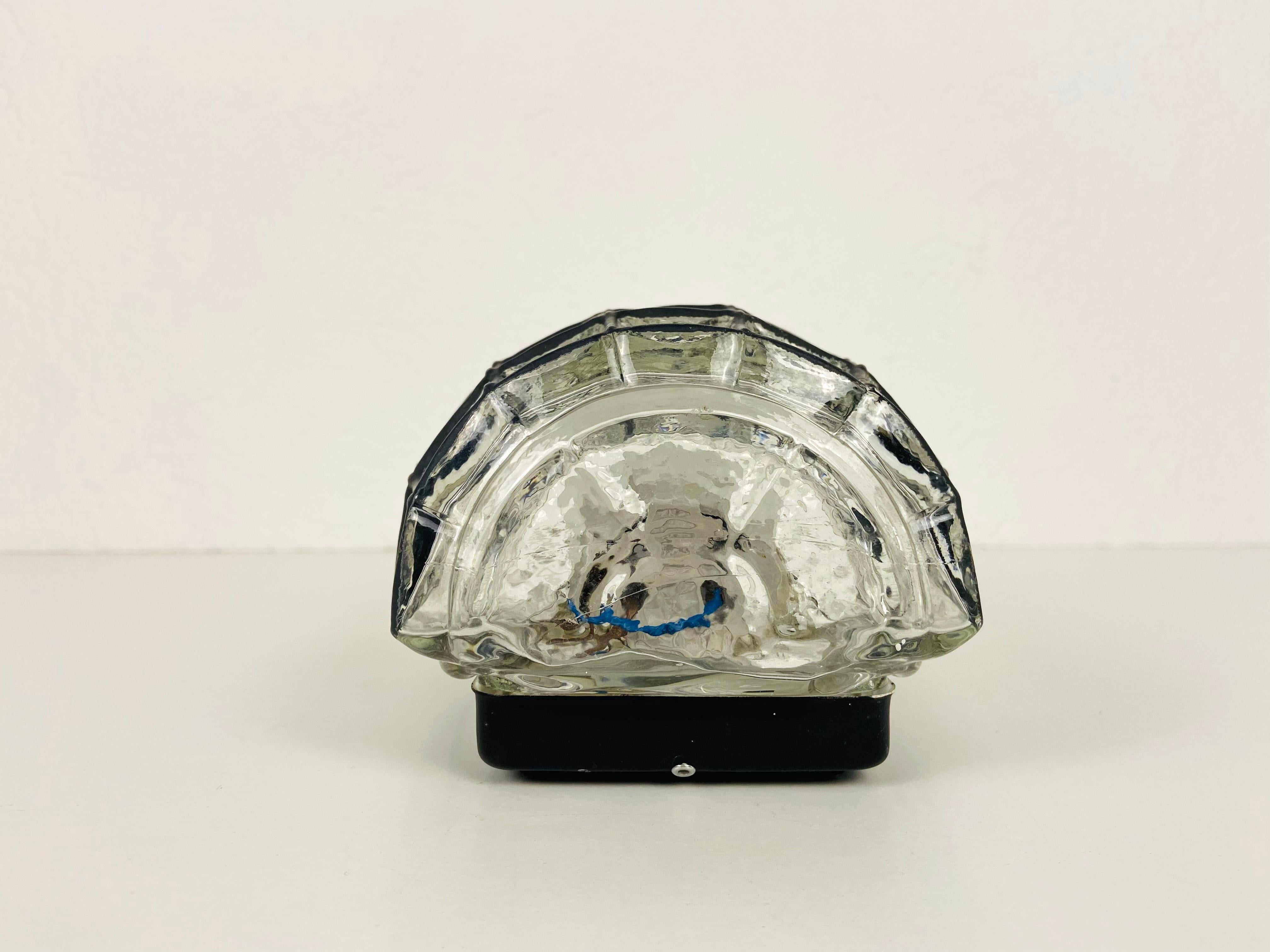 Aluminum Glass Wall Light by Limburg, 1970s, Germany For Sale