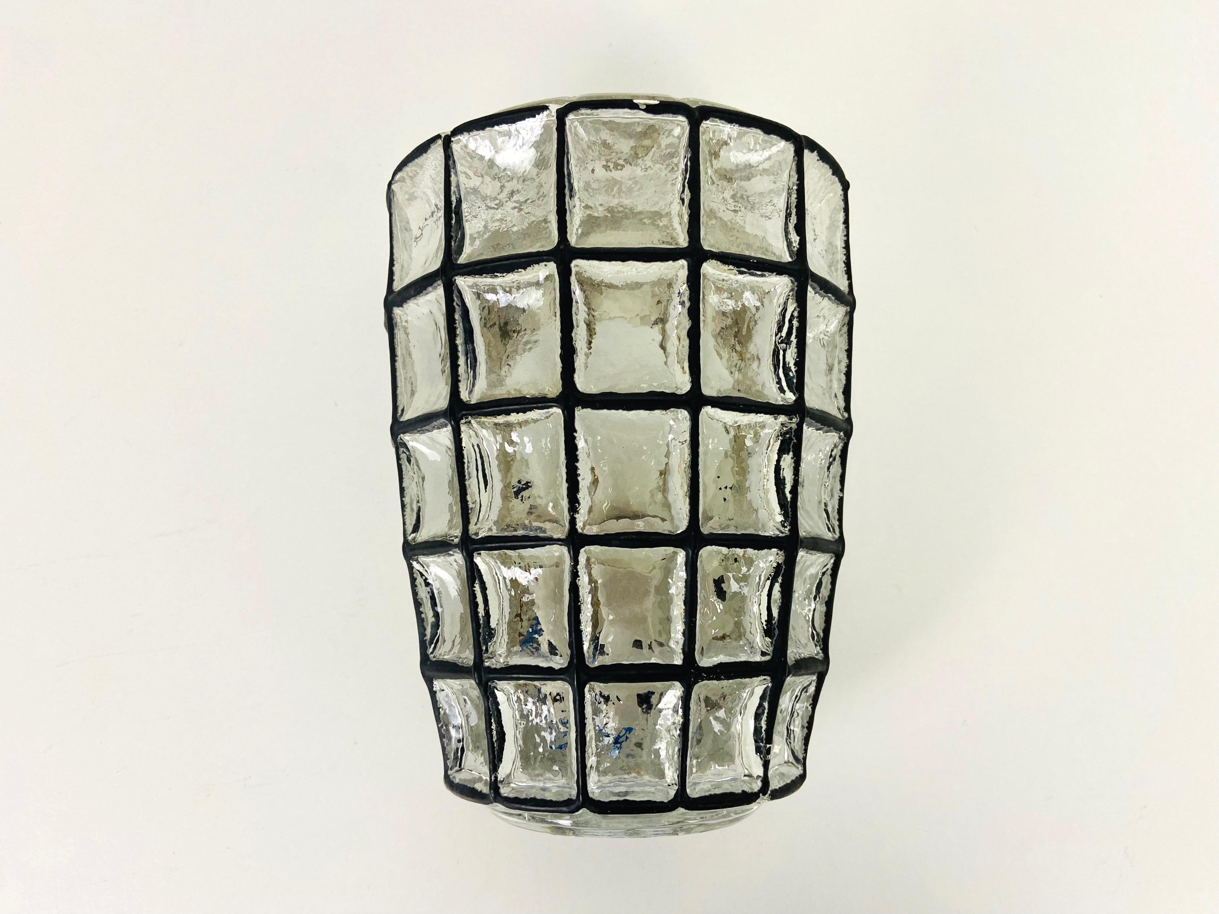 Glass Wall Light by Limburg, 1970s, Germany For Sale 2