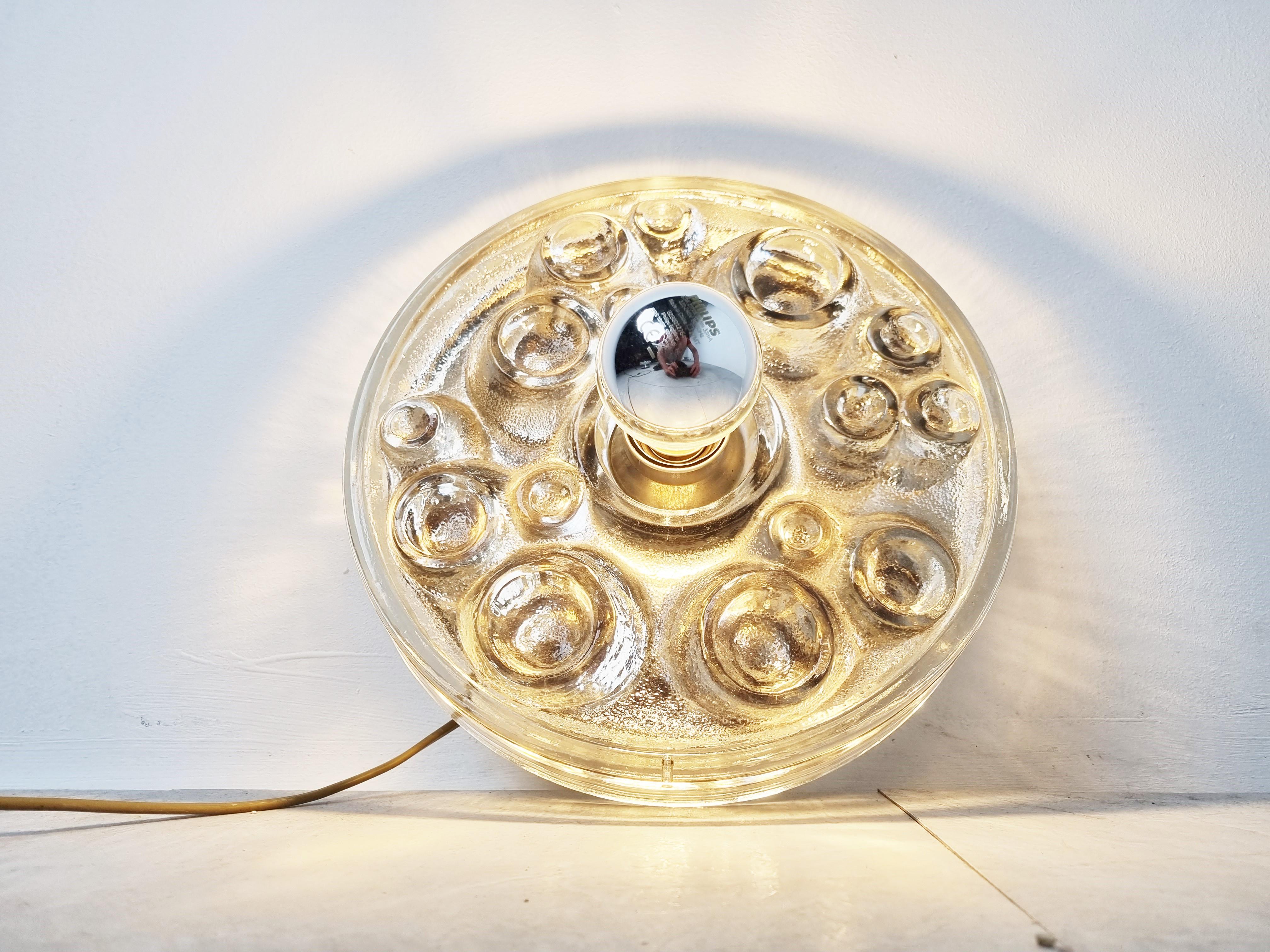 Late 20th Century Glass Wall Light by Peil and Putzler, 1970s For Sale