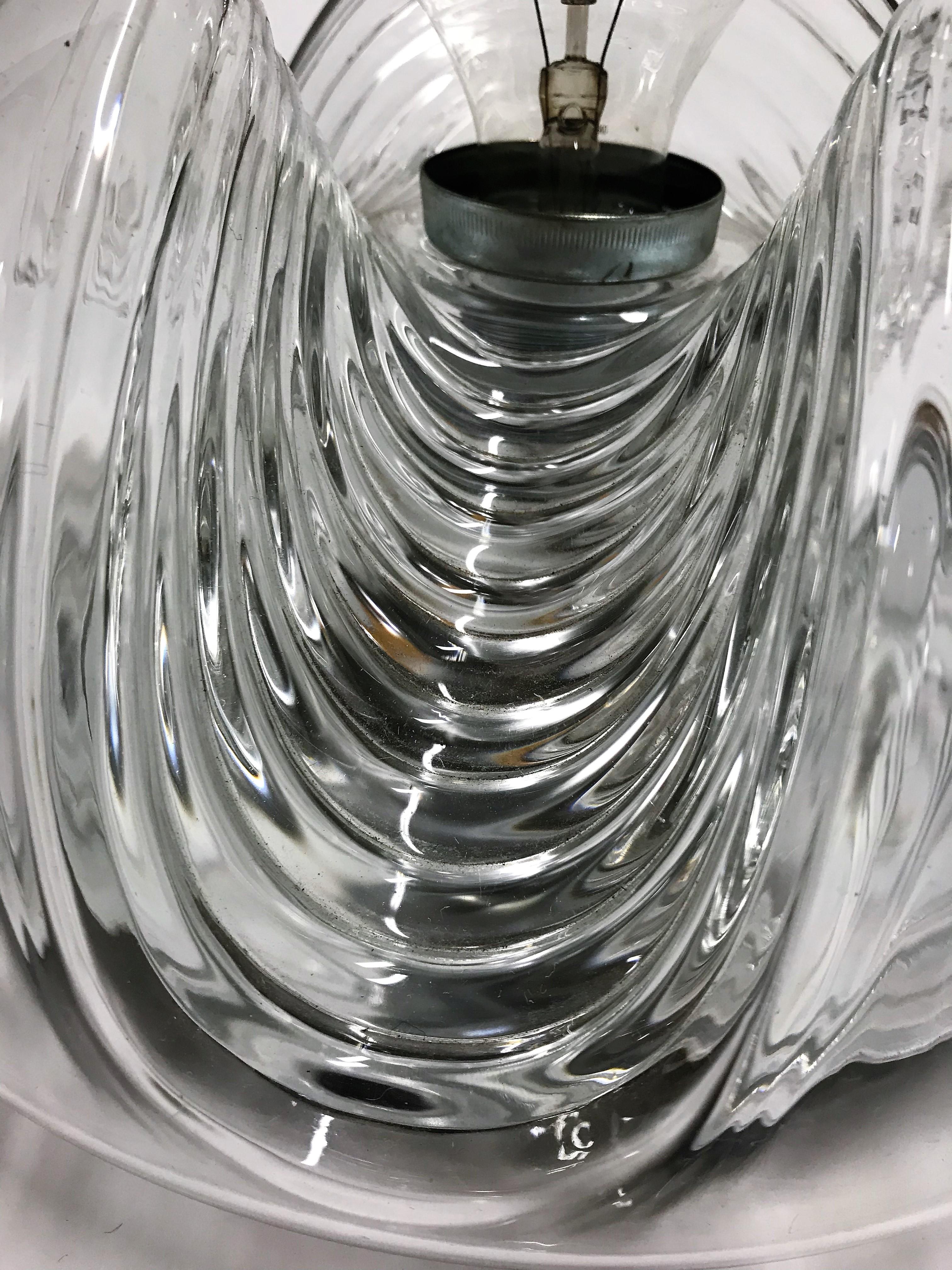 German Glass Wall Light by Peil and Putzler, 1980s