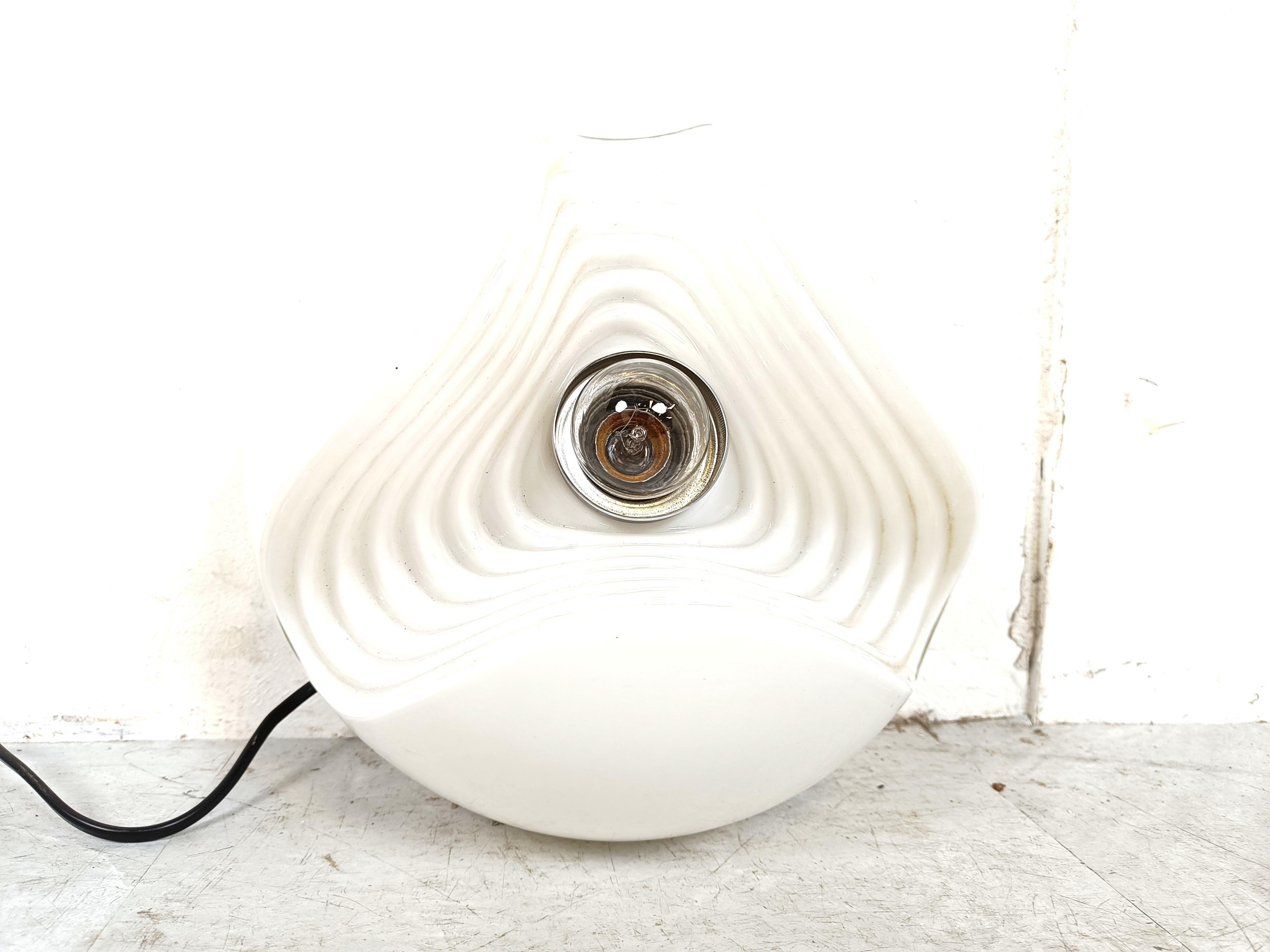 Glass wall light by Peil and Putzler, 1980s In Good Condition For Sale In HEVERLEE, BE