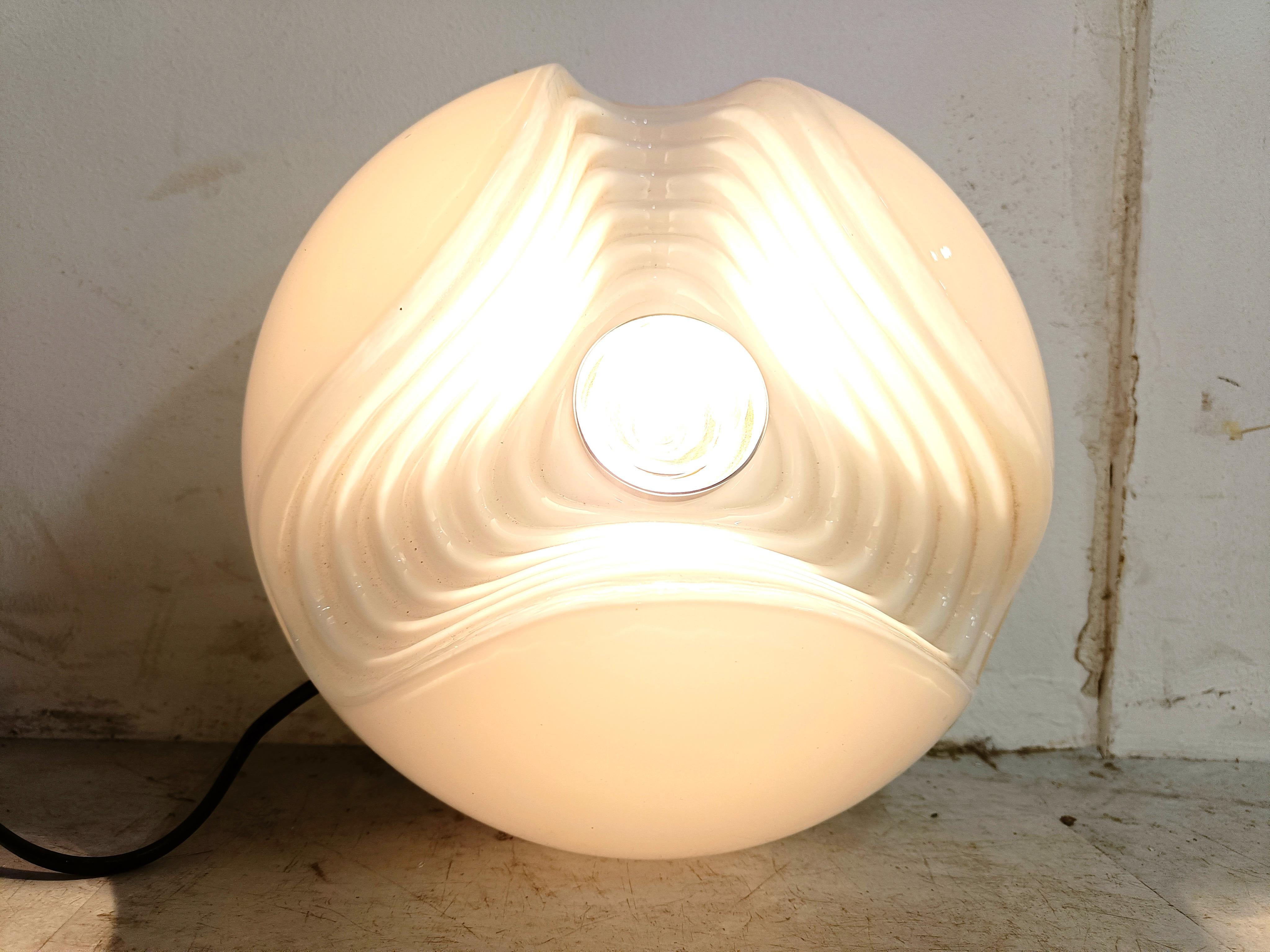 Glass wall light by Peil and Putzler, 1980s For Sale 1