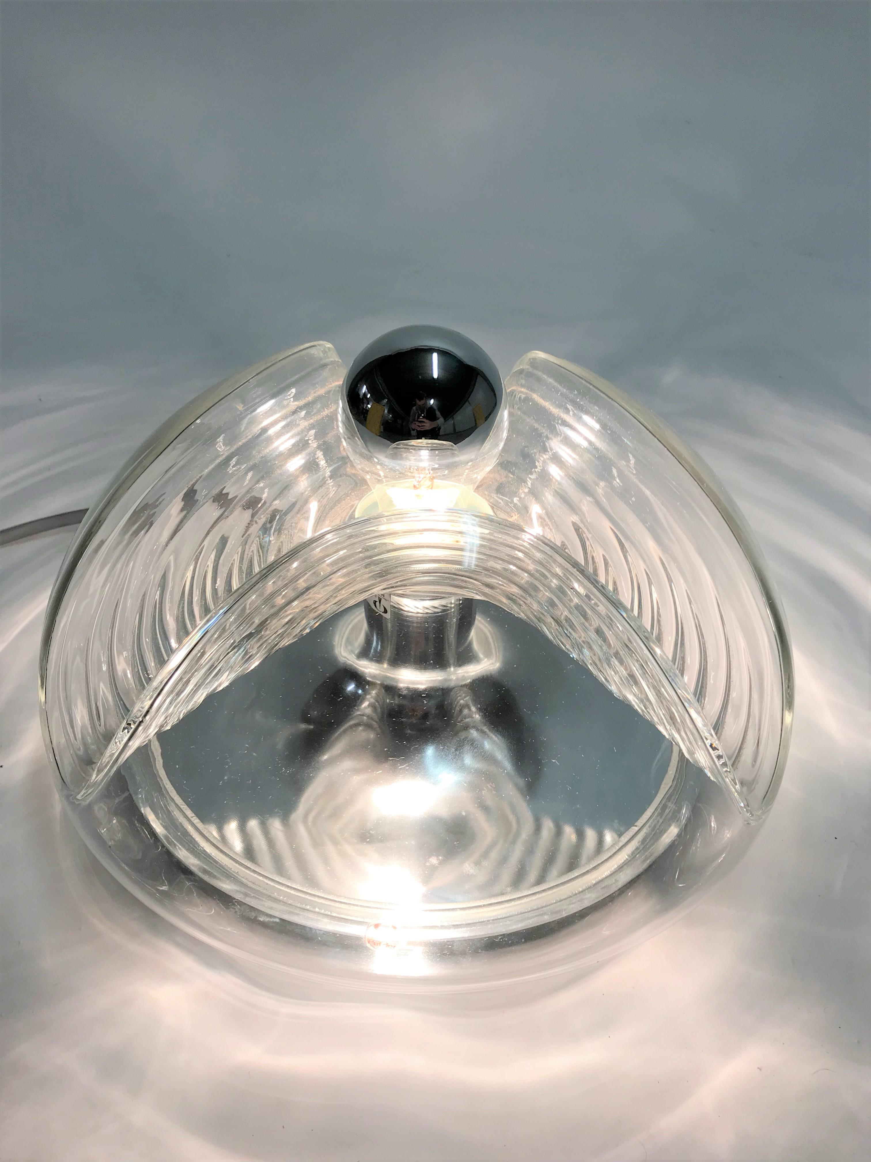 Glass Wall Light by Peil and Putzler, 1980s 3