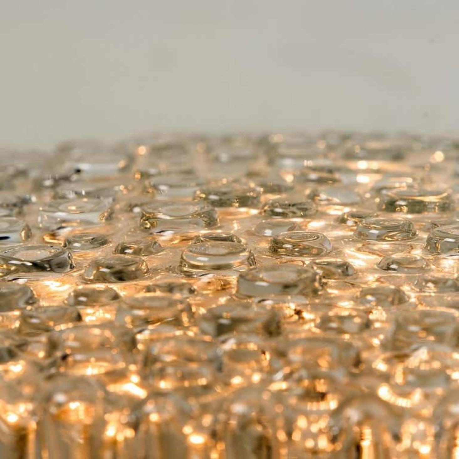 Aplique de cristal/ empotrable de Motoko Isshi para Staff, años 70 en venta 2