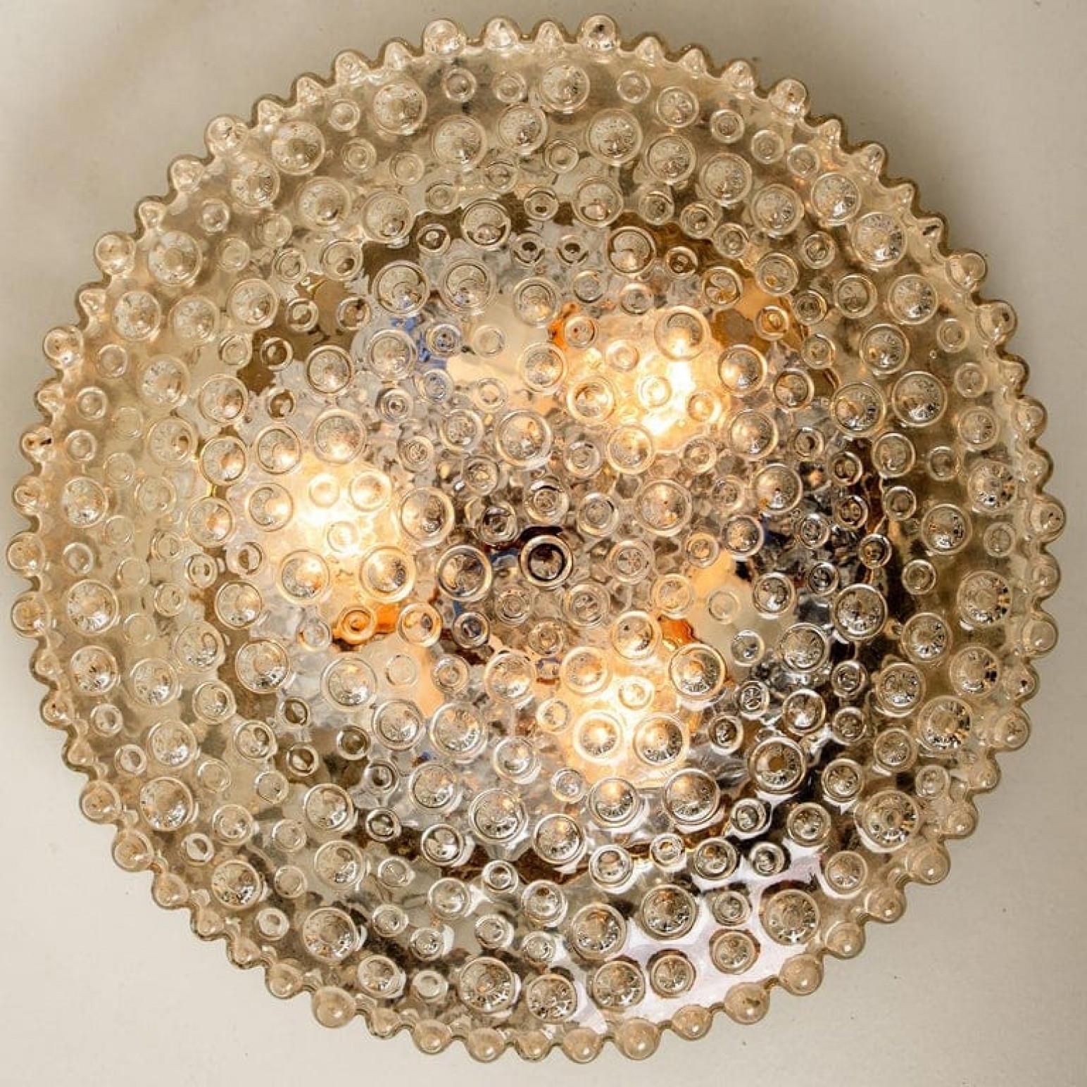 Aplique de cristal/ empotrable de Motoko Isshi para Staff, años 70 en venta 3