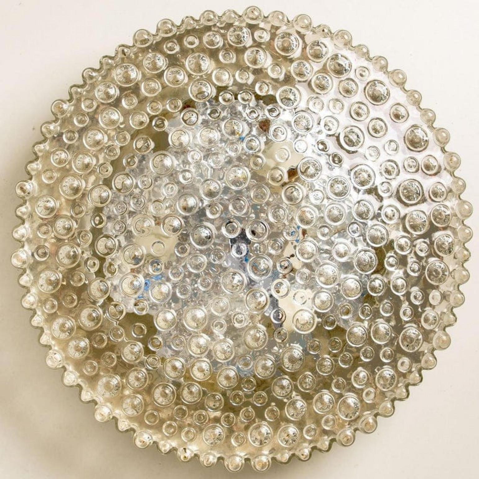 Glass Wall Light/ Flush Mount by Motoko Isshi for Staff, 1970s In Good Condition For Sale In Rijssen, NL