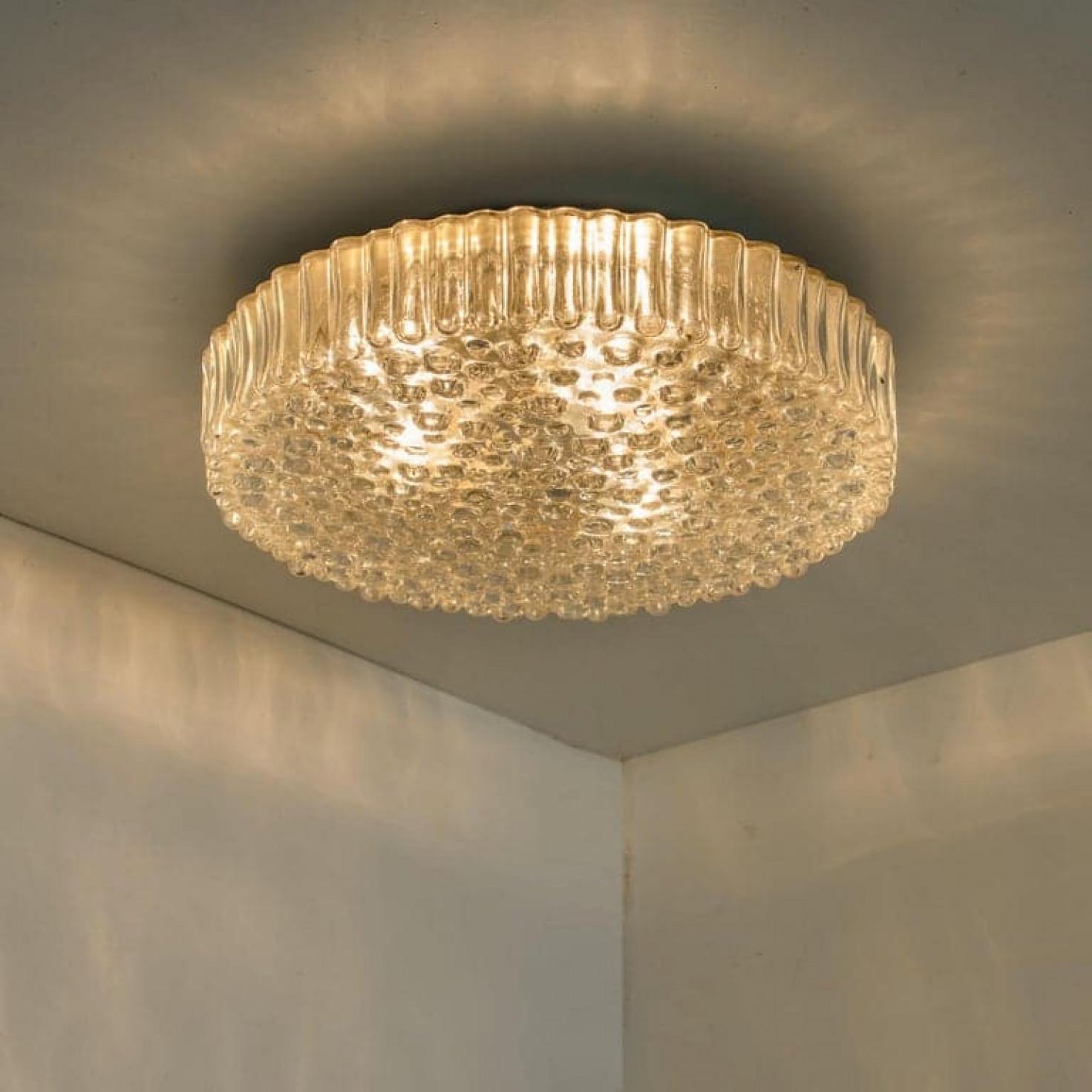 Late 20th Century Glass Wall Light/ Flush Mount by Motoko Isshi for Staff, 1970s For Sale