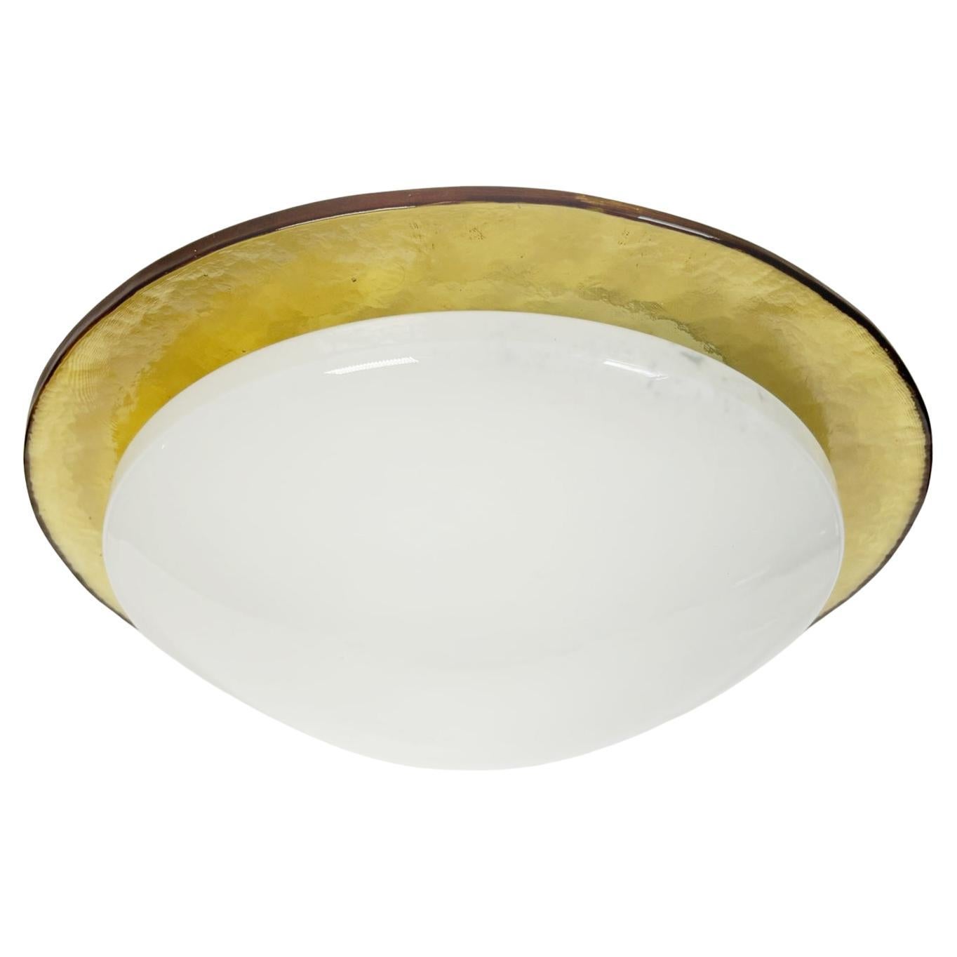 Glass wall light, France, 1970 For Sale