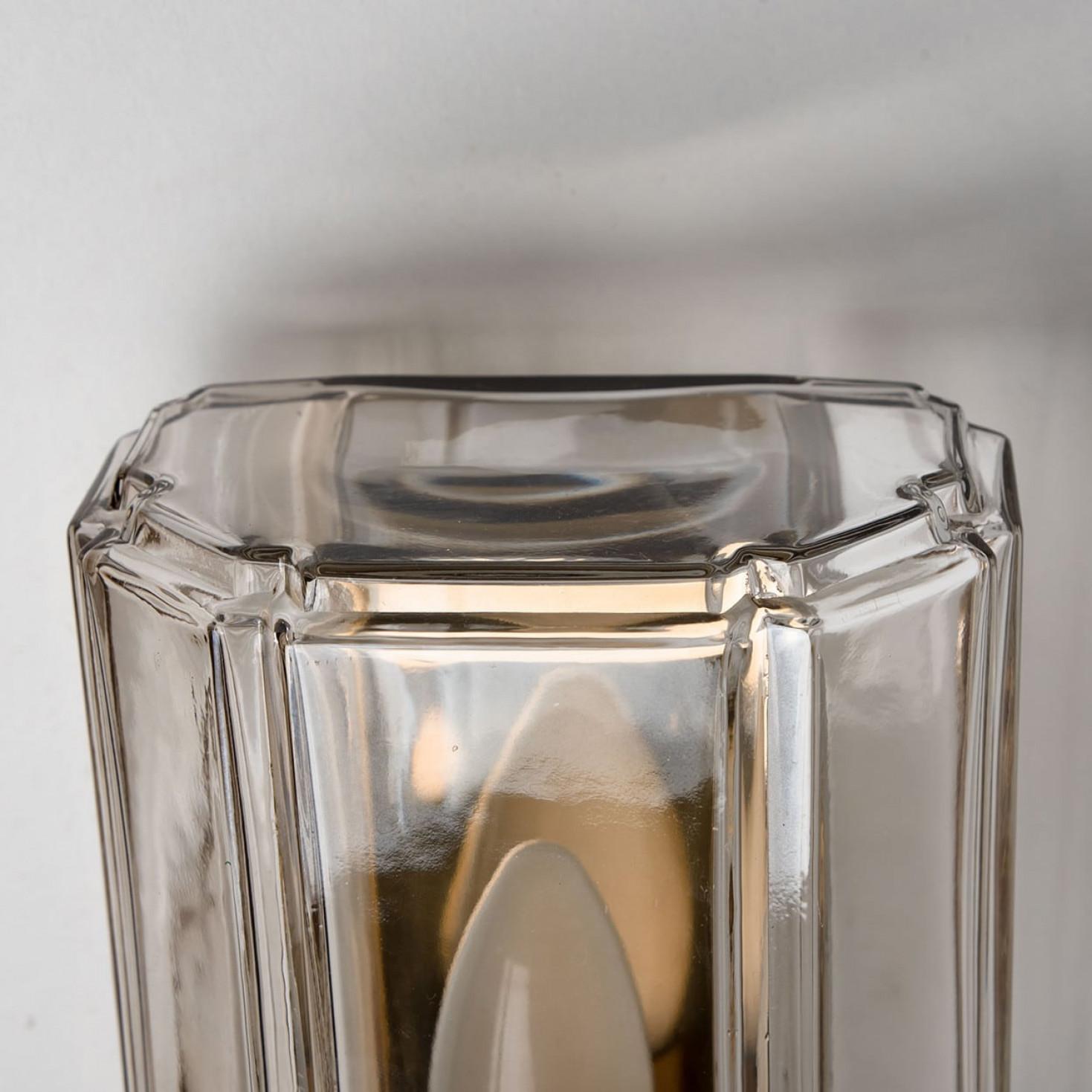 Wandleuchten aus Glas Wandleuchten von Glashütte Limburg, Deutschland, 1960 (Moderne der Mitte des Jahrhunderts) im Angebot