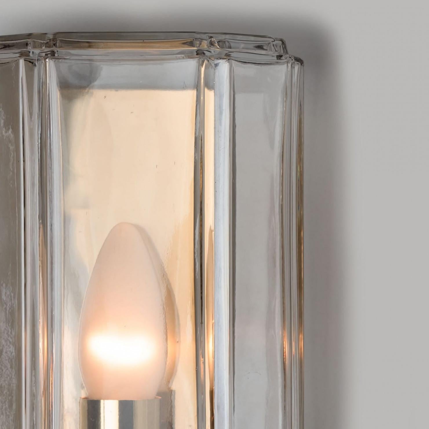 Wandleuchten aus Glas Wandleuchten von Glashütte Limburg, Deutschland, 1960 (20. Jahrhundert) im Angebot