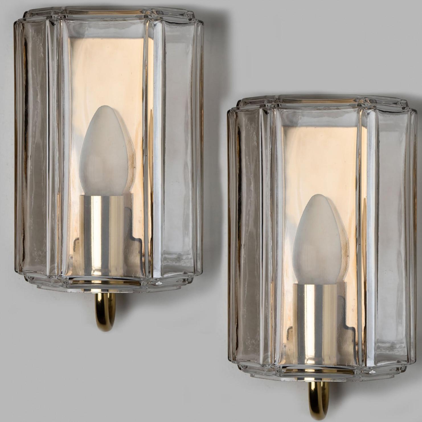 Wandleuchten aus Glas Wandleuchten von Glashütte Limburg, Deutschland, 1960 im Angebot 2