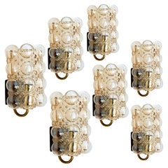 Glass Wall Lights Sconces by Helena Tynell for Glashütte, 1960