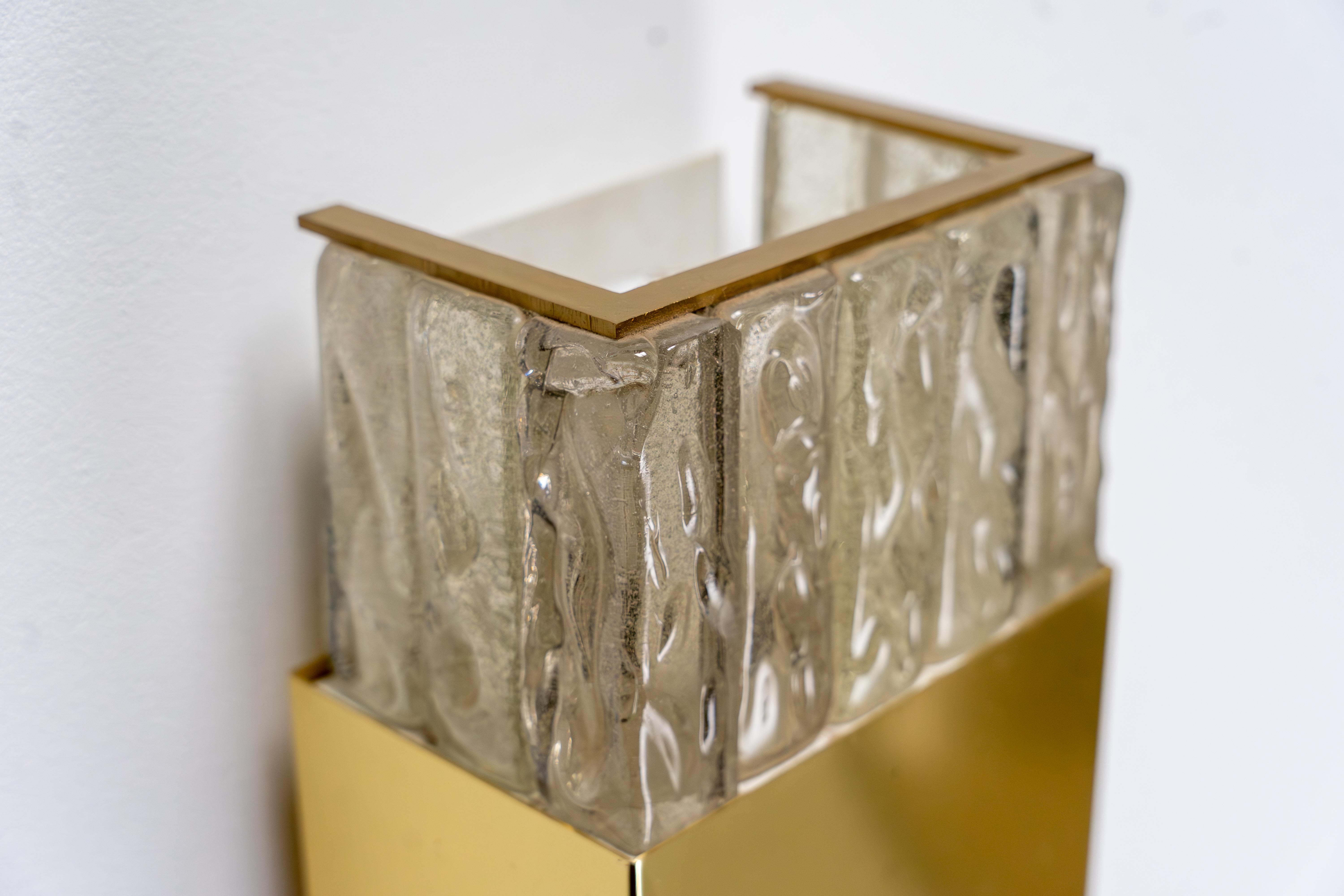 Mid-Century moderno Applique in vetro di Jean Perzel per Atelier Perzel, Francia, anni '60 in vendita