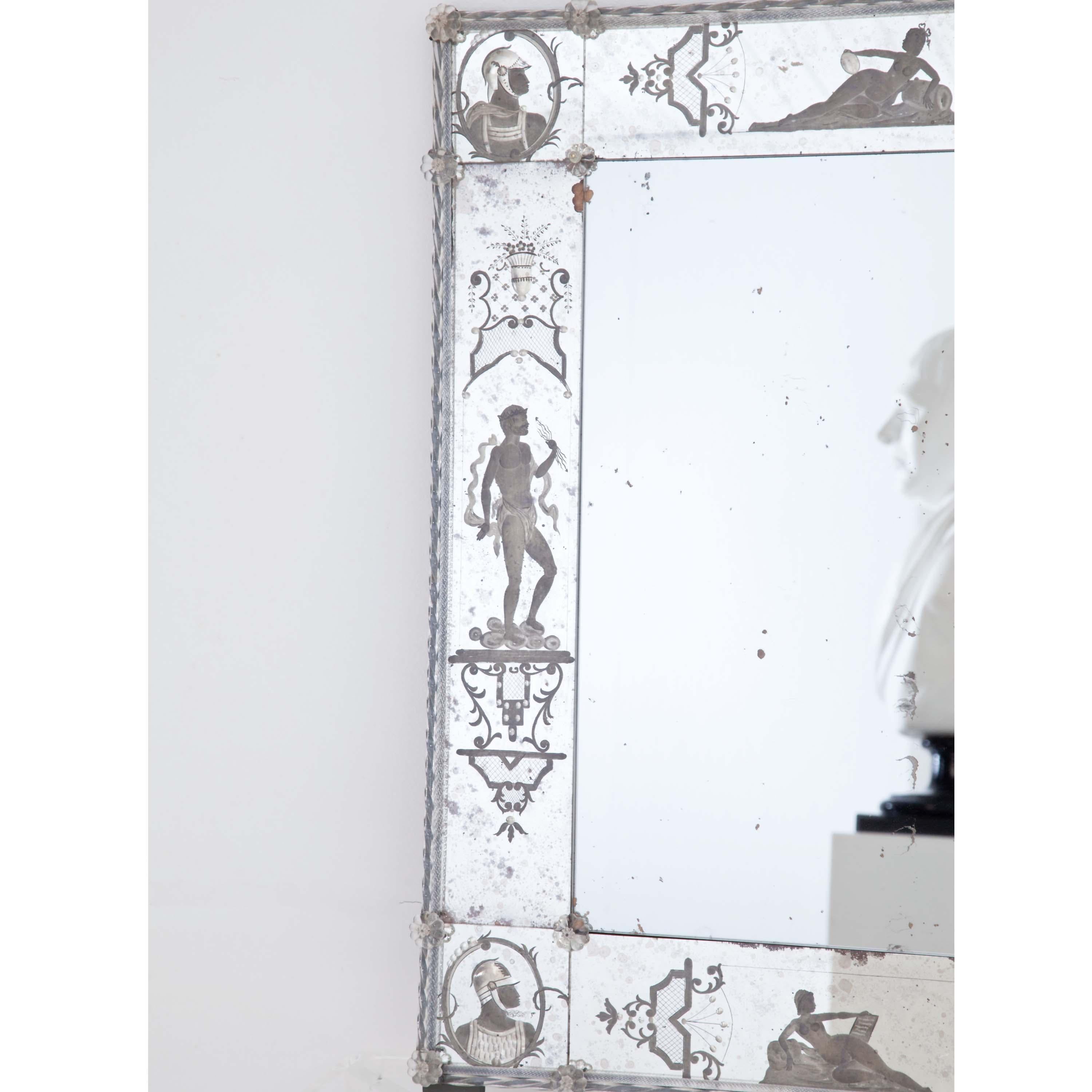Glass Wall Mirror, Italy, Early 19th Century 3