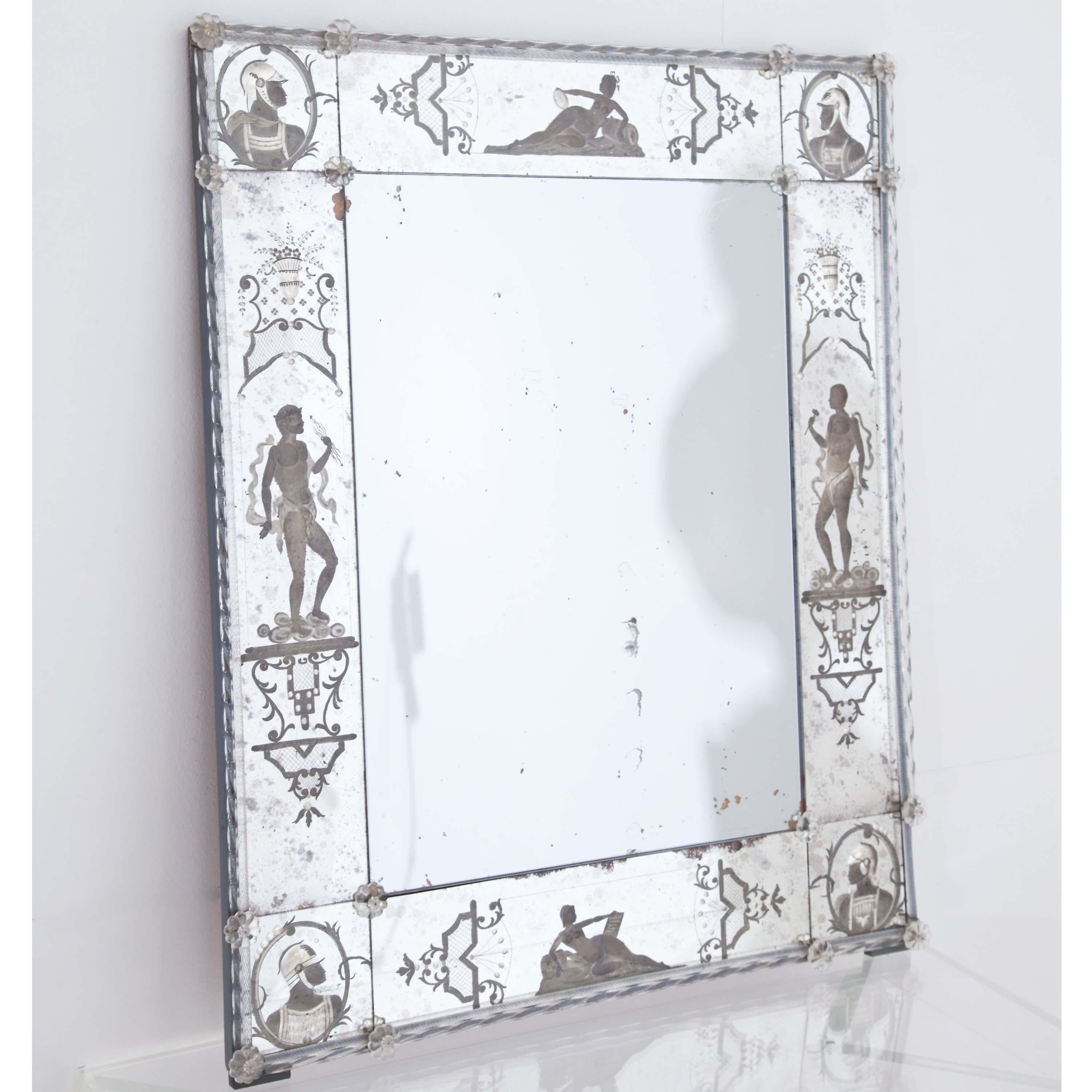 Glass Wall Mirror, Italy, Early 19th Century 4