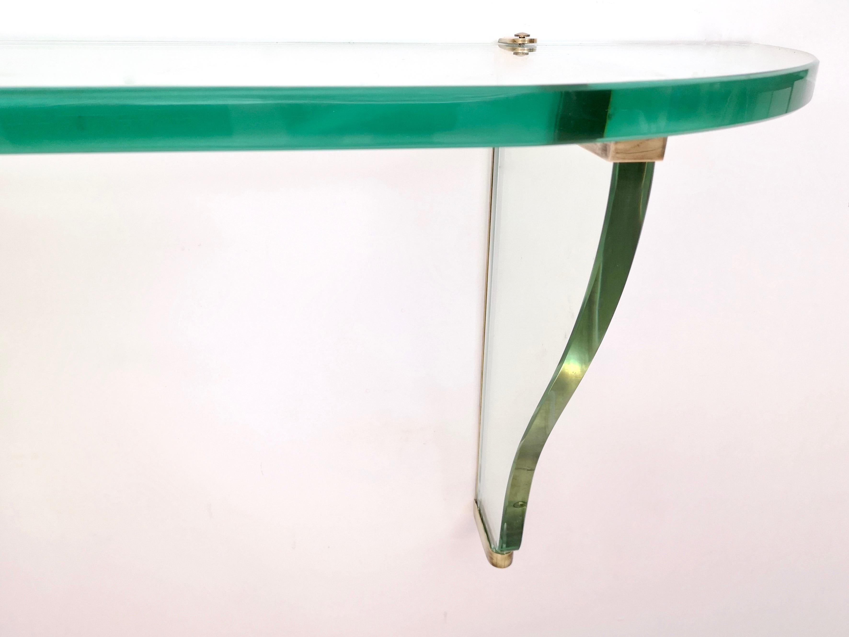 Mid-Century Modern Glass Wall-Mounted Console Table by Pietro Chiesa for Fontana Arte, Italy