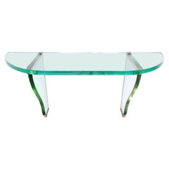 Glass Wall-Mounted Console Table by Pietro Chiesa for Fontana Arte, Italy