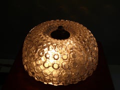 Lampe murale ou de plafond en verre, Plafoniere from Glashütte Limburg, années 1970
