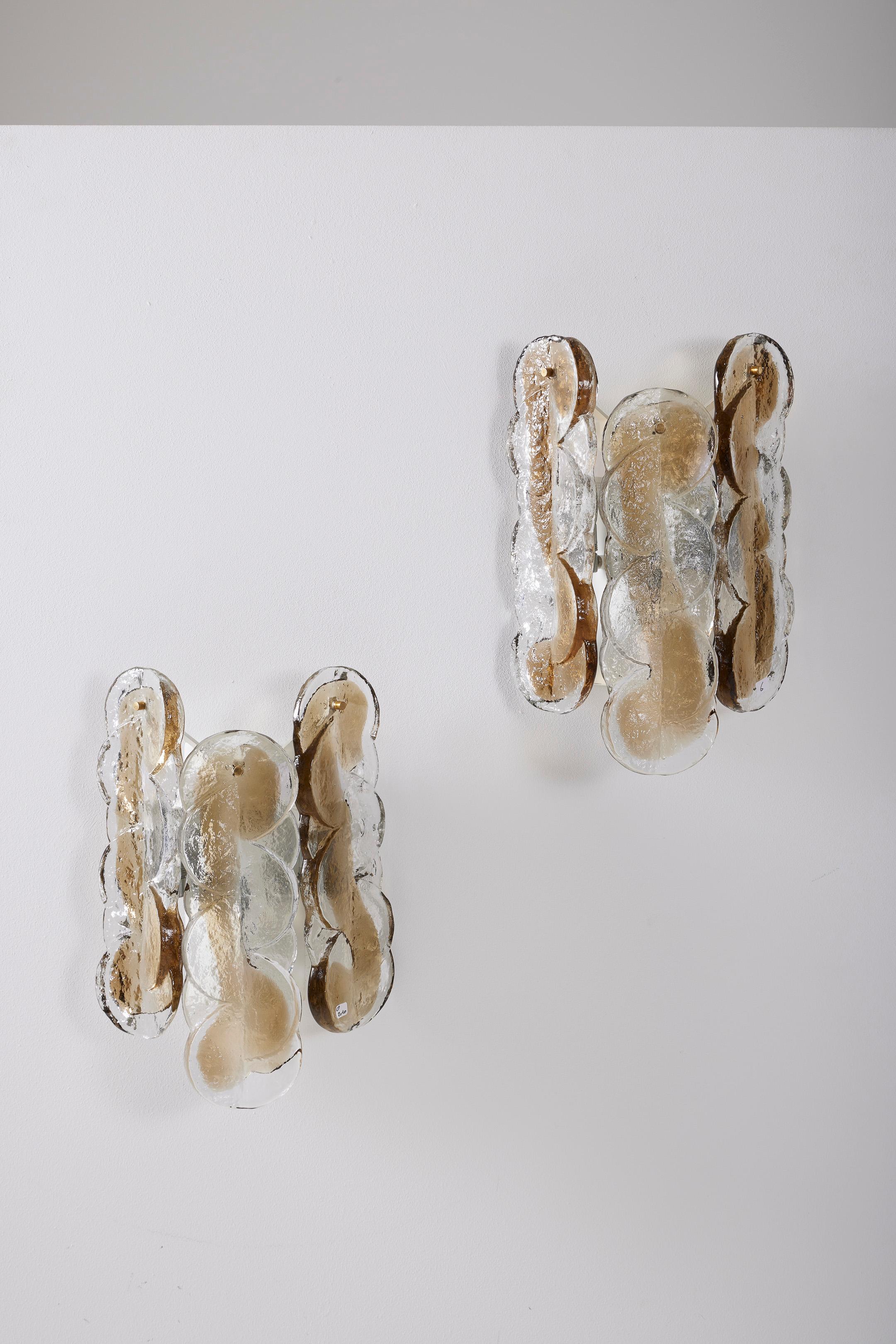 Apliques de cristal de Julius Theodor Kalmar, años 60