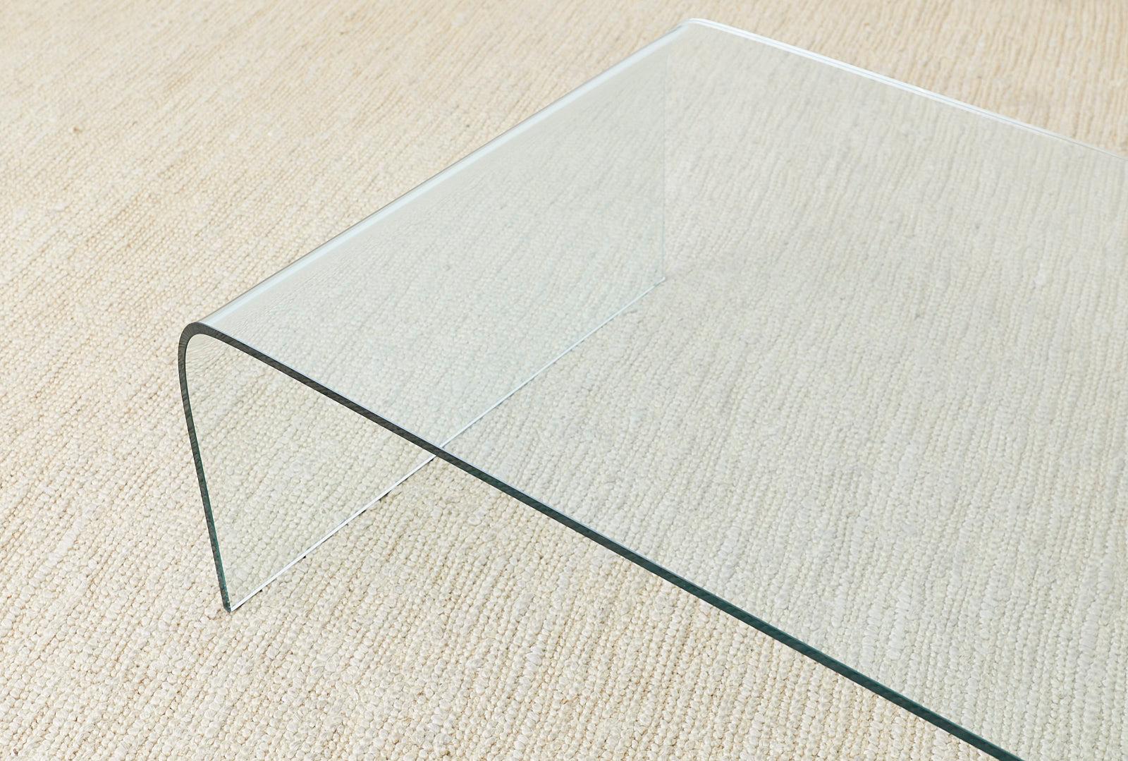 Glass Waterfall Cocktail Table by Angelo Cortesi for Fiam 4