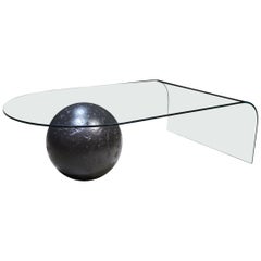 Glass Waterfall Cocktail Table