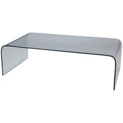 Glass Waterfall Coffee Table Attributed to Pace