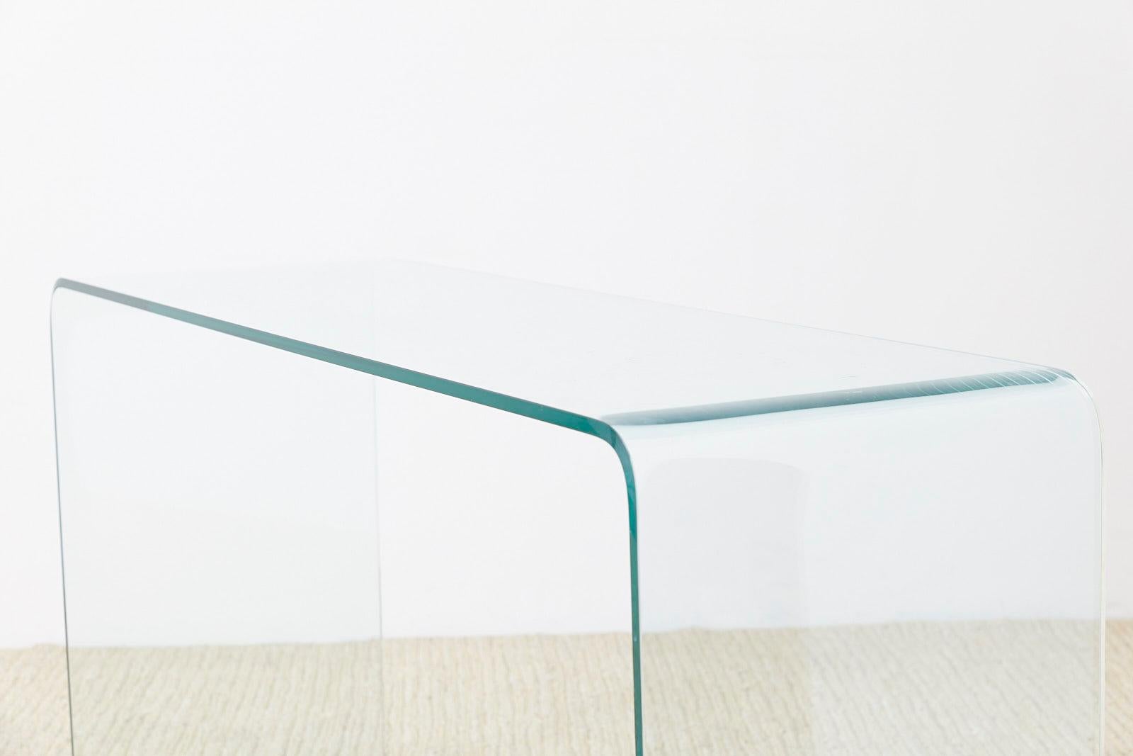 Glass Waterfall Console Table by Angelo Cortesi for Fiam 1
