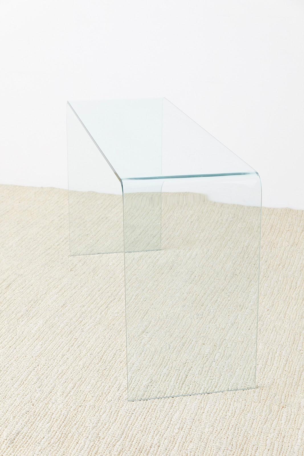 Glass Waterfall Console Table by Angelo Cortesi for Fiam 2