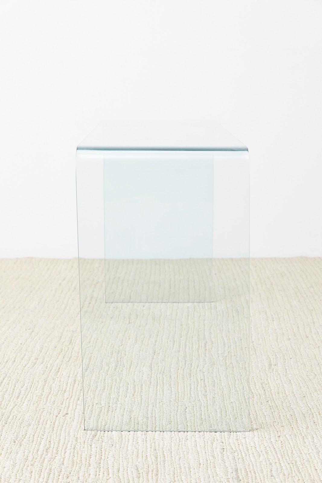 Glass Waterfall Console Table by Angelo Cortesi for Fiam 4