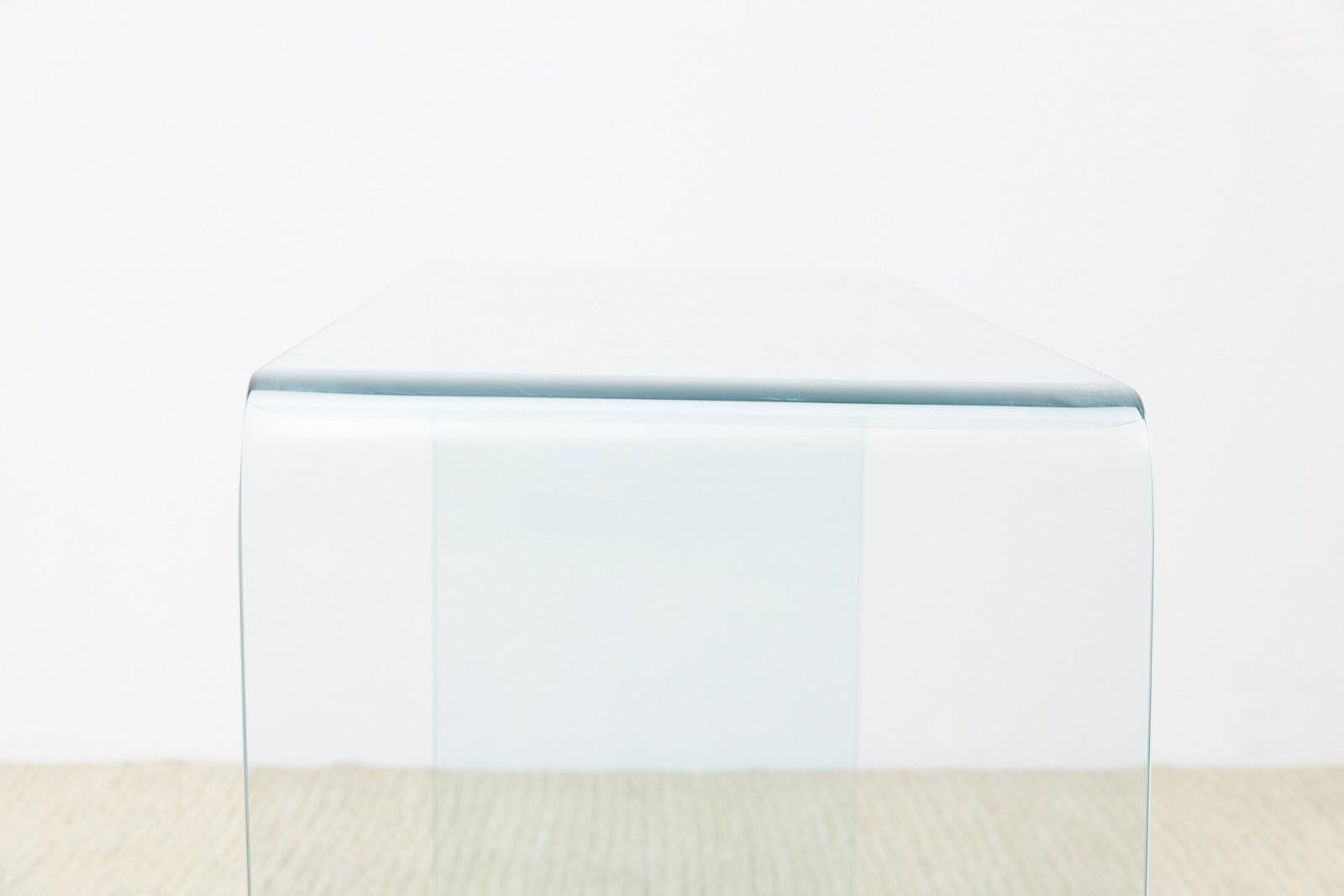 Glass Waterfall Console Table by Angelo Cortesi for Fiam 5