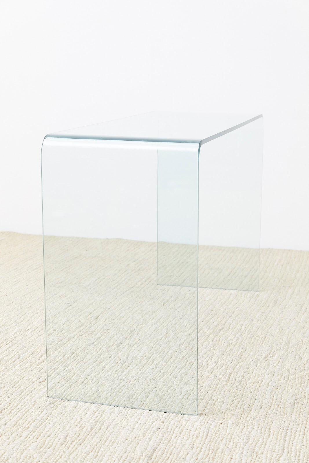 Glass Waterfall Console Table by Angelo Cortesi for Fiam 6