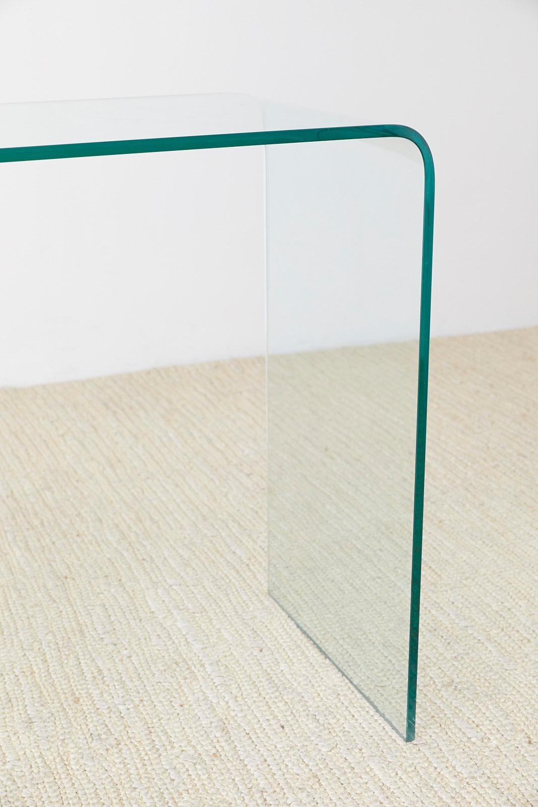 20th Century Glass Waterfall Console Table by Angelo Cortesi for Fiam