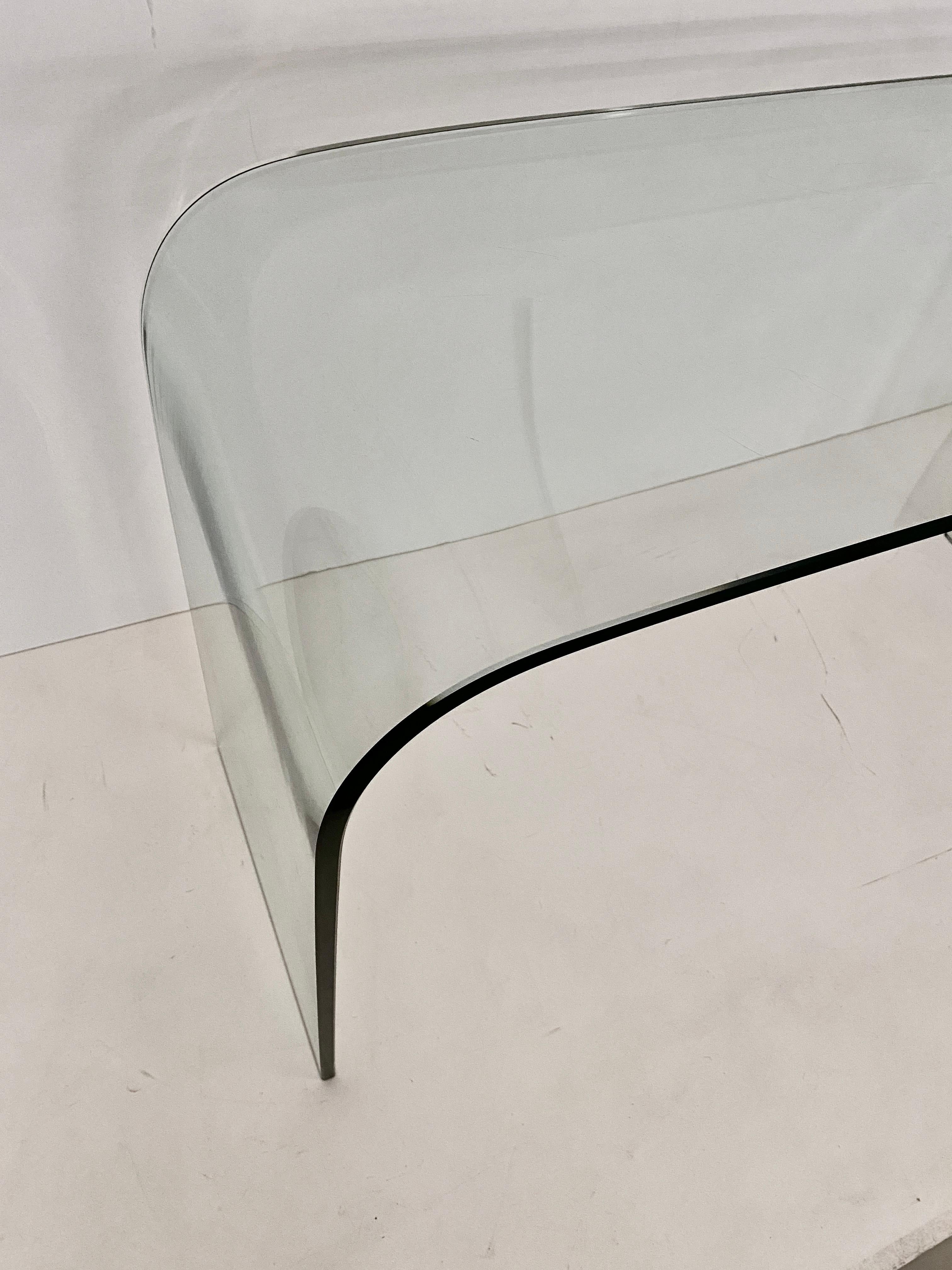 Glass Waterfall Console Table 5