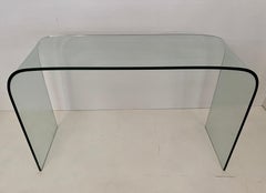 Glass Waterfall Console Table