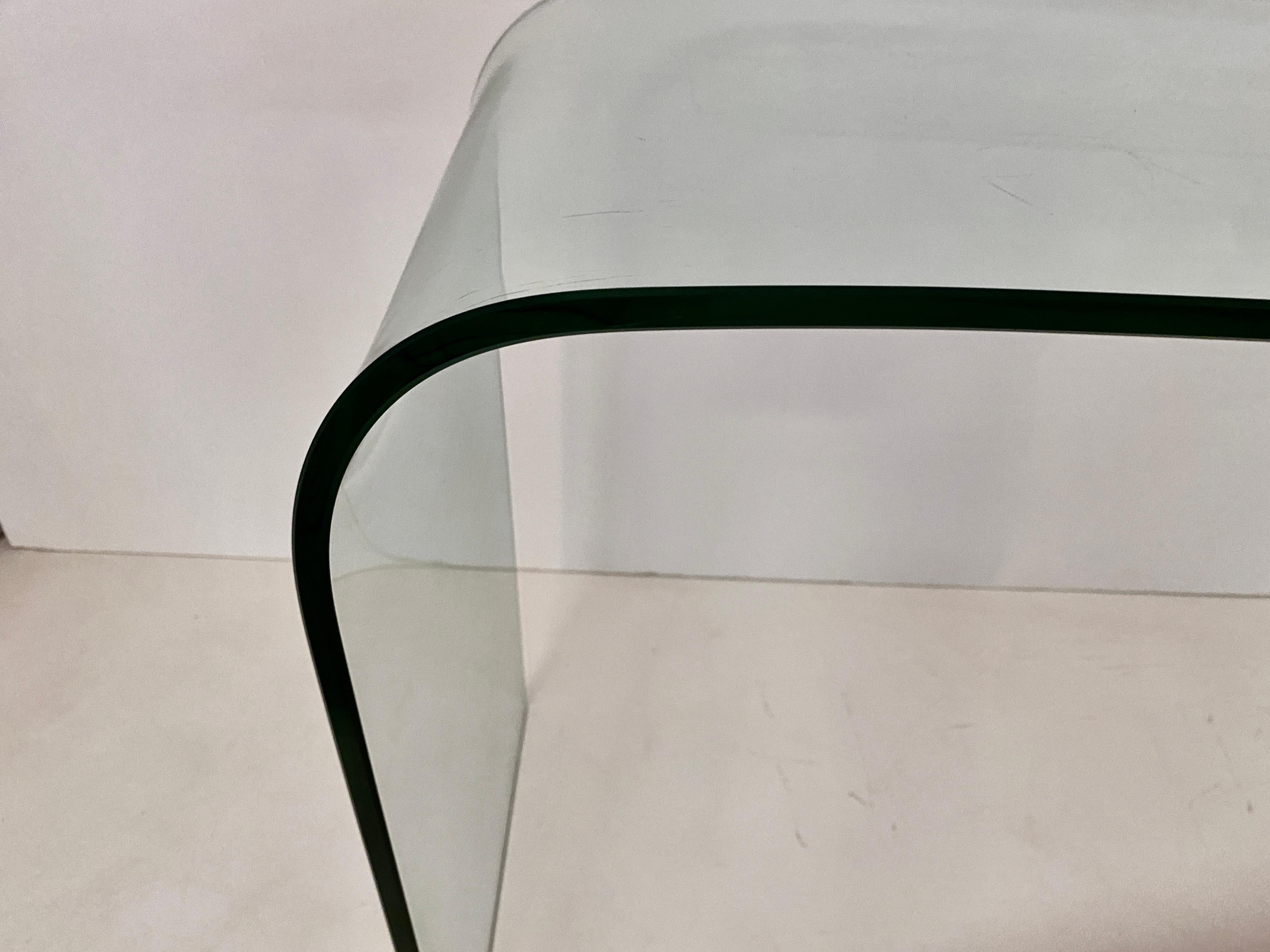 Glass Waterfall Console Table 4