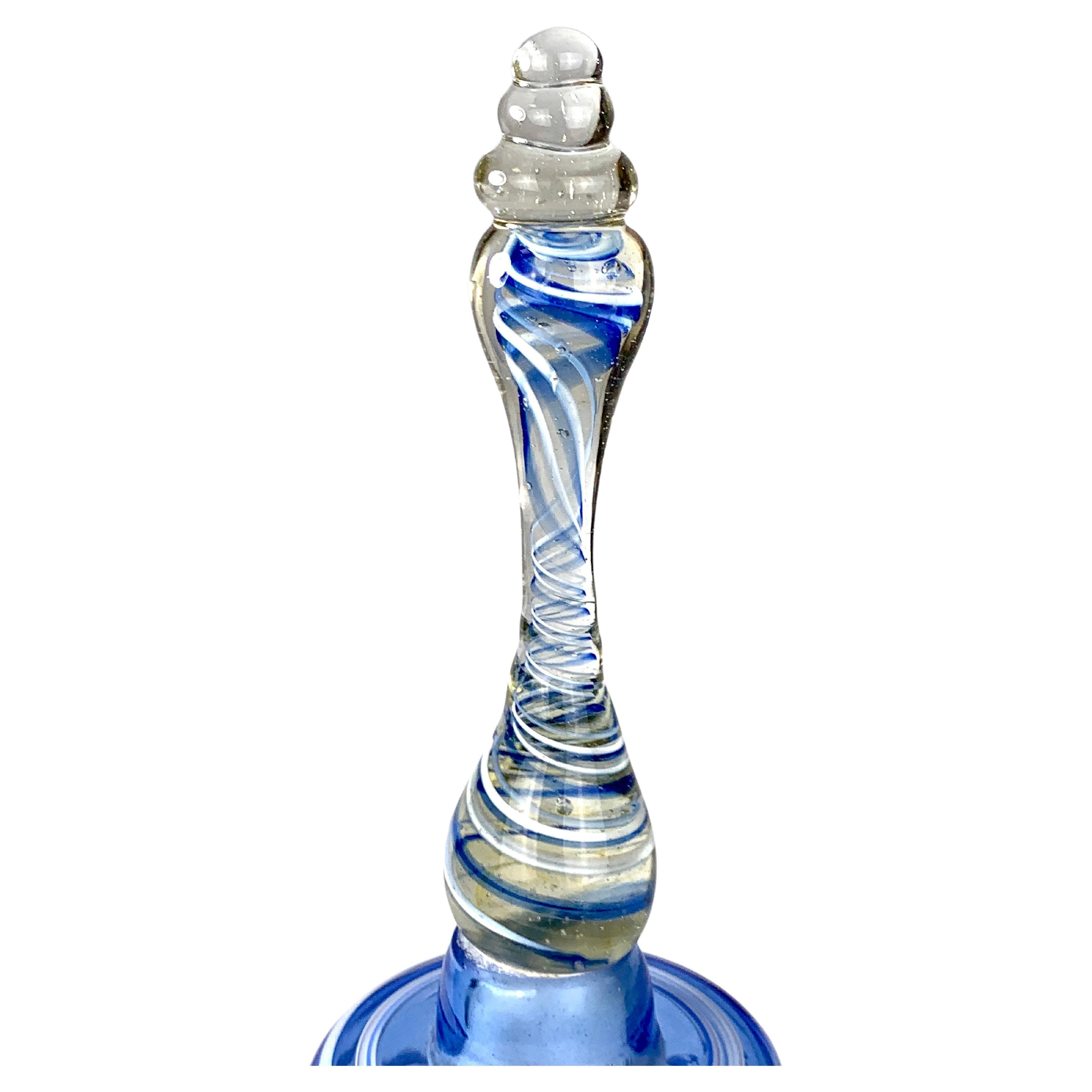 Victorian Hand Blown Antique Glass Wedding Bell Made England, Circa 1840  For Sale