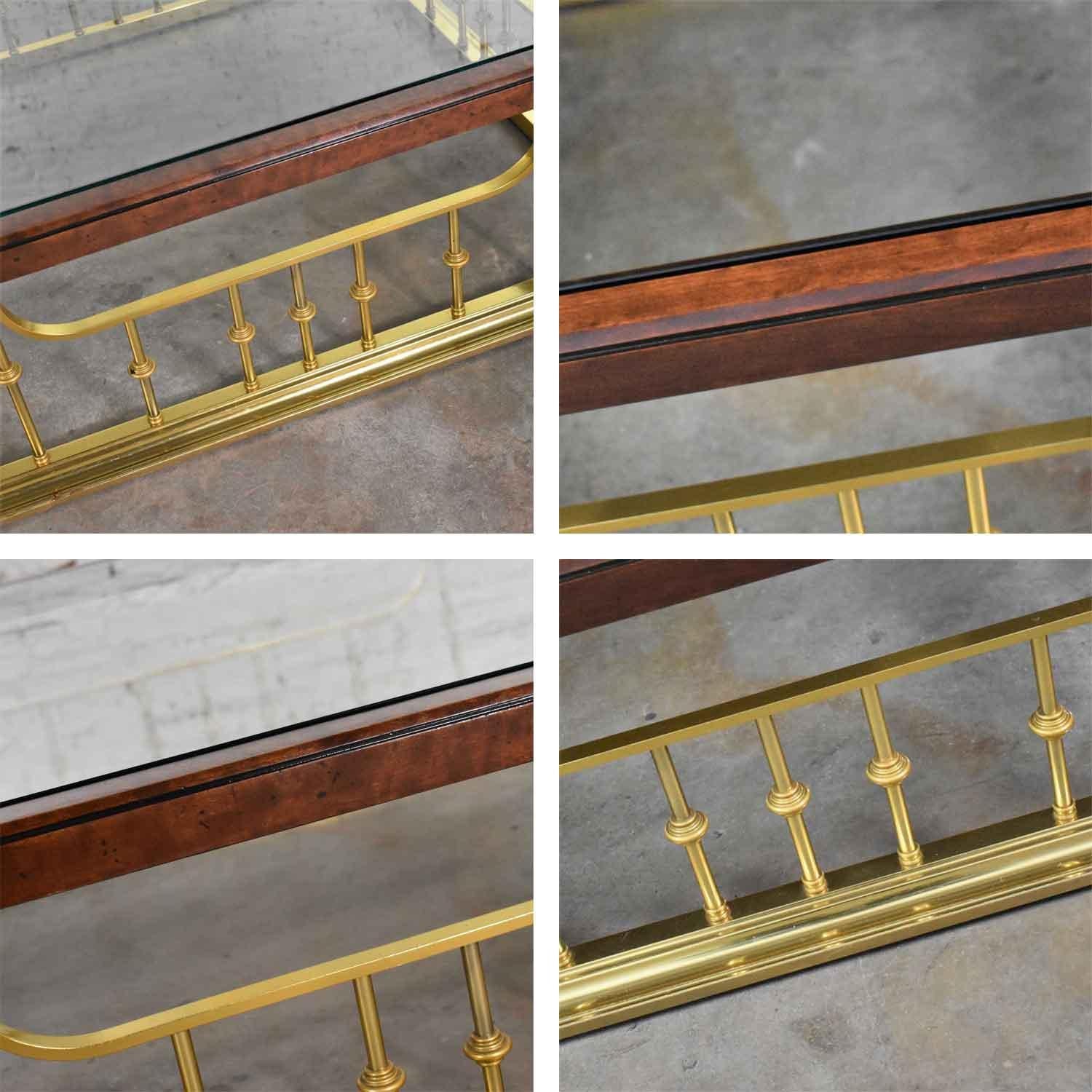 Wood Wood Wood in ottone Stile Fender Tavolino quadrato grande Erwin Lambeth in vendita 2