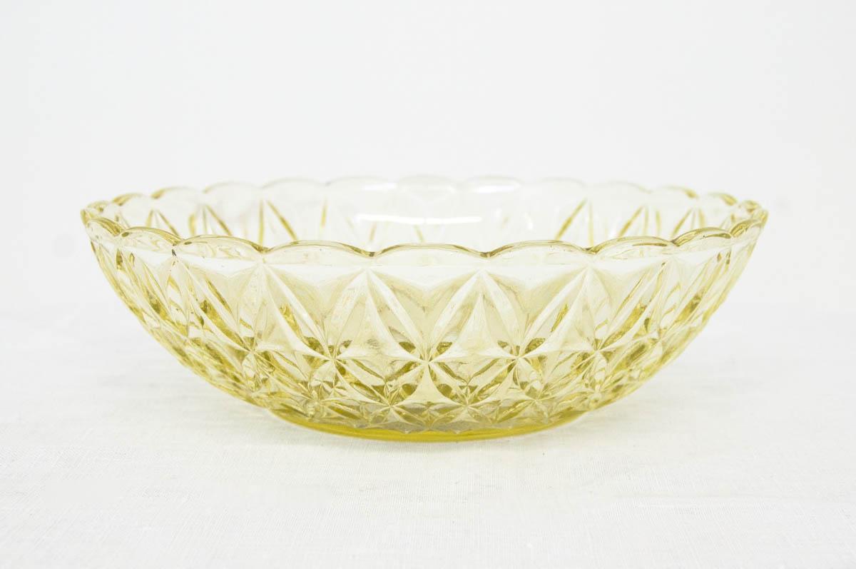 Polish Glass Yellow Bowl