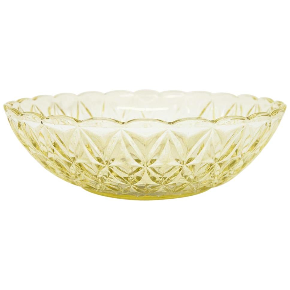 Glass Yellow Bowl