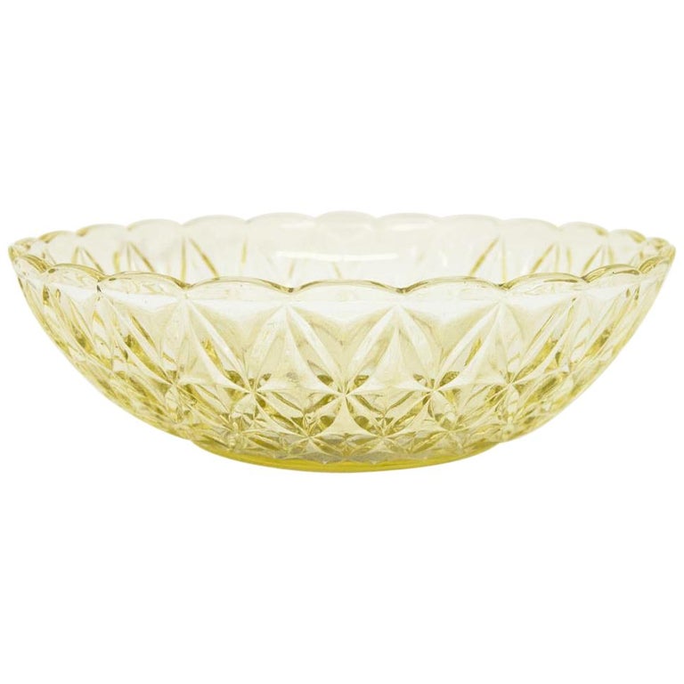 Glass Yellow Bowl For Sale at 1stDibs
